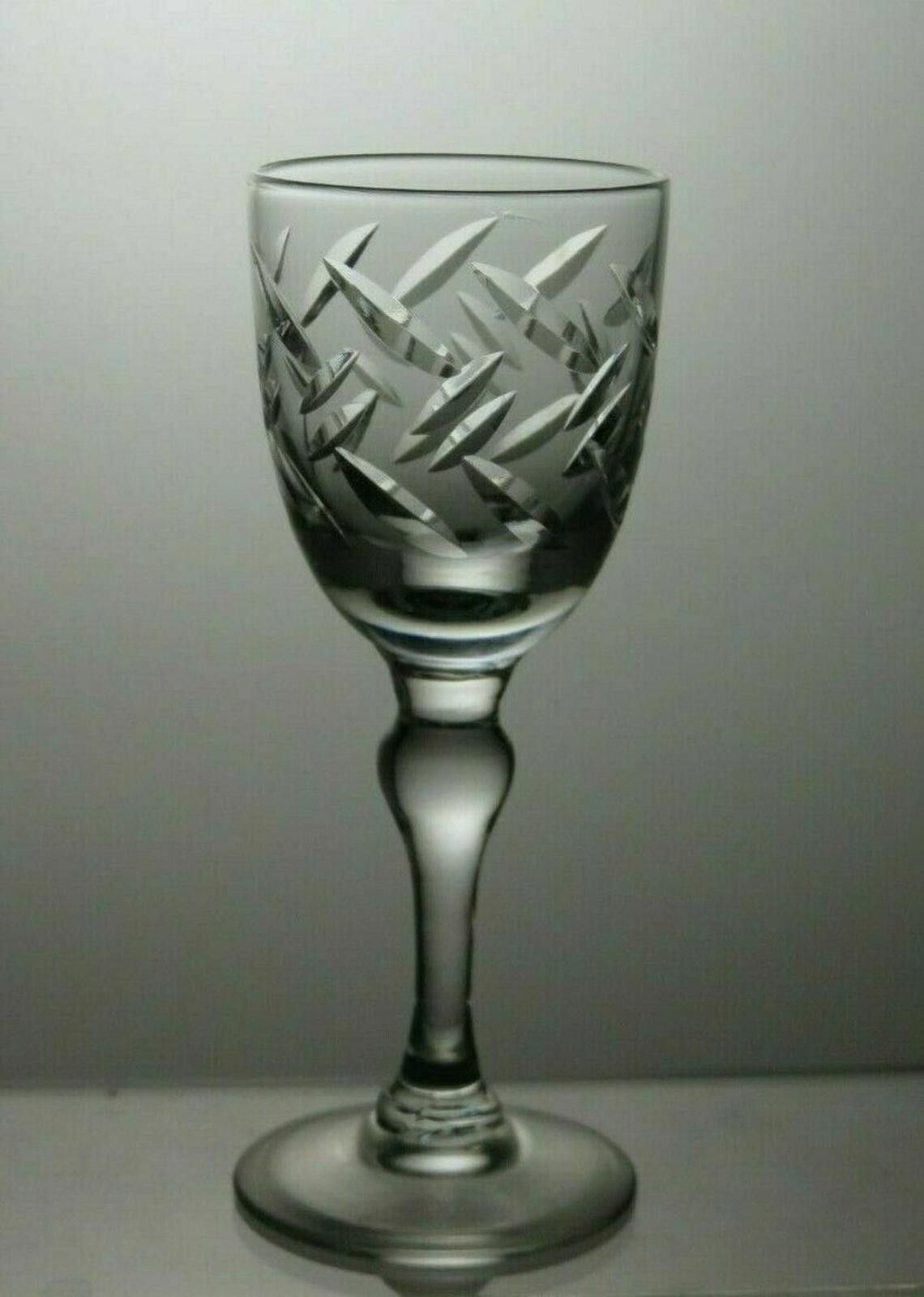 The Unbranded Brand Lead Crystal Cut Glass Set Of 10 Liqueur Glasses 4 1/8" Size ONE SIZE - 4 Thumbnail
