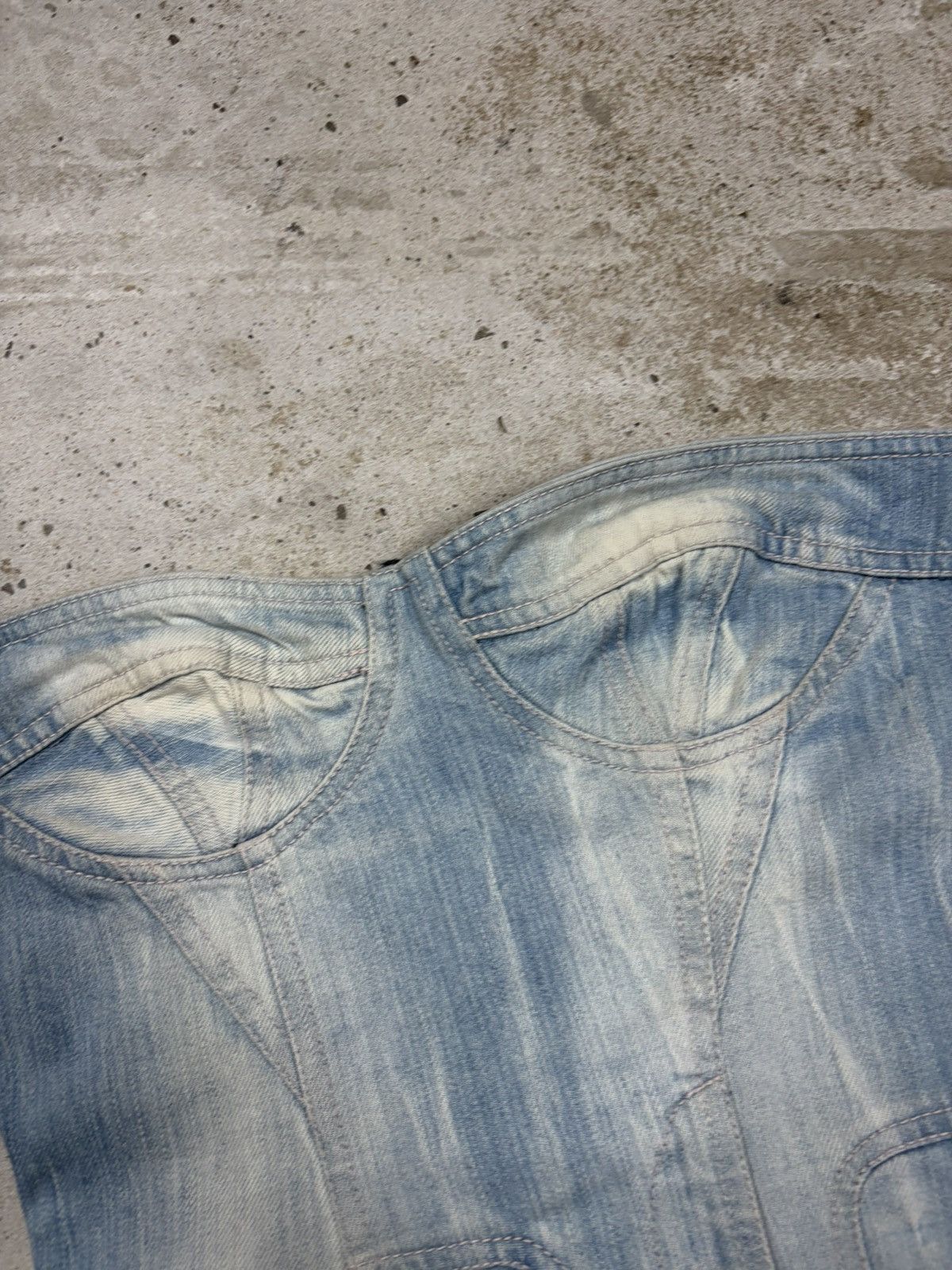 Just Cavalli Vintage 2000s Just Cavalli Denim Jeans Corset Top Zip Up Size M / US 6-8 / IT 42-44 - 6 Thumbnail