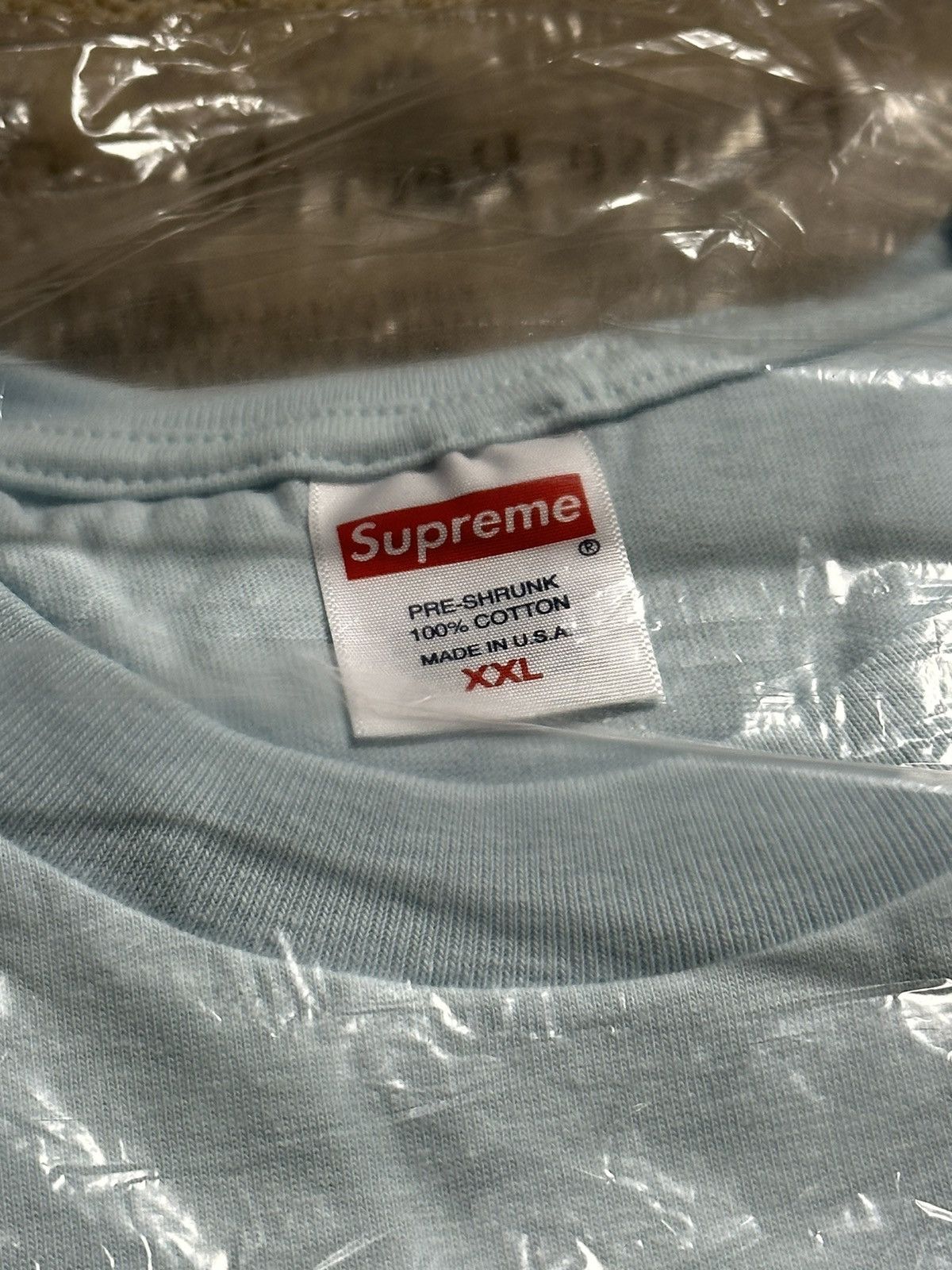 Supreme Supreme Arabic Logo Tee - Pale Blue - XXL - SS23 Size US XXL / EU 58 / 5 - 5 Thumbnail
