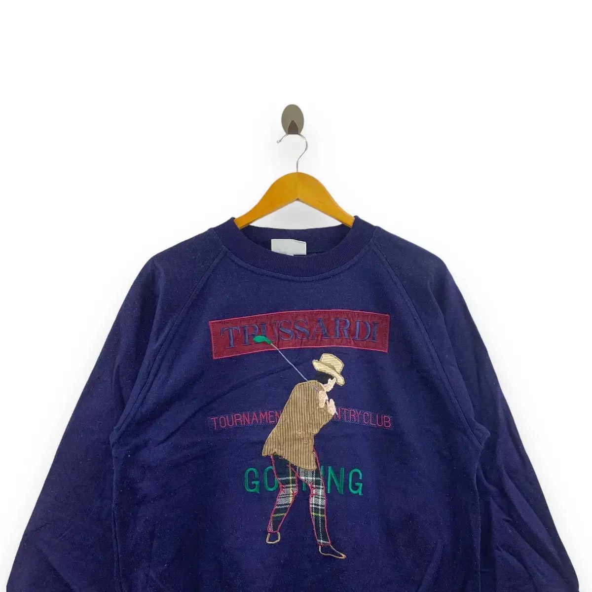Trussardi Vintage TRUSSARDI GOLFING CLUB Made In Italy Sweatshirt Size US L / EU 52-54 / 3 - 2 Thumbnail