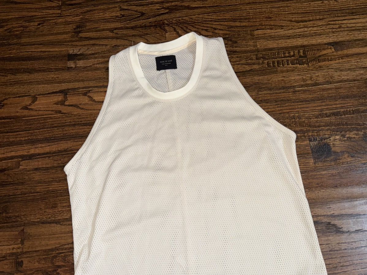 Fear of God FEAR OF GOD 5th Fifth Collection Beige Mesh Jersey Tank Sz M Size US M / EU 48-50 / 2 - 2 Thumbnail