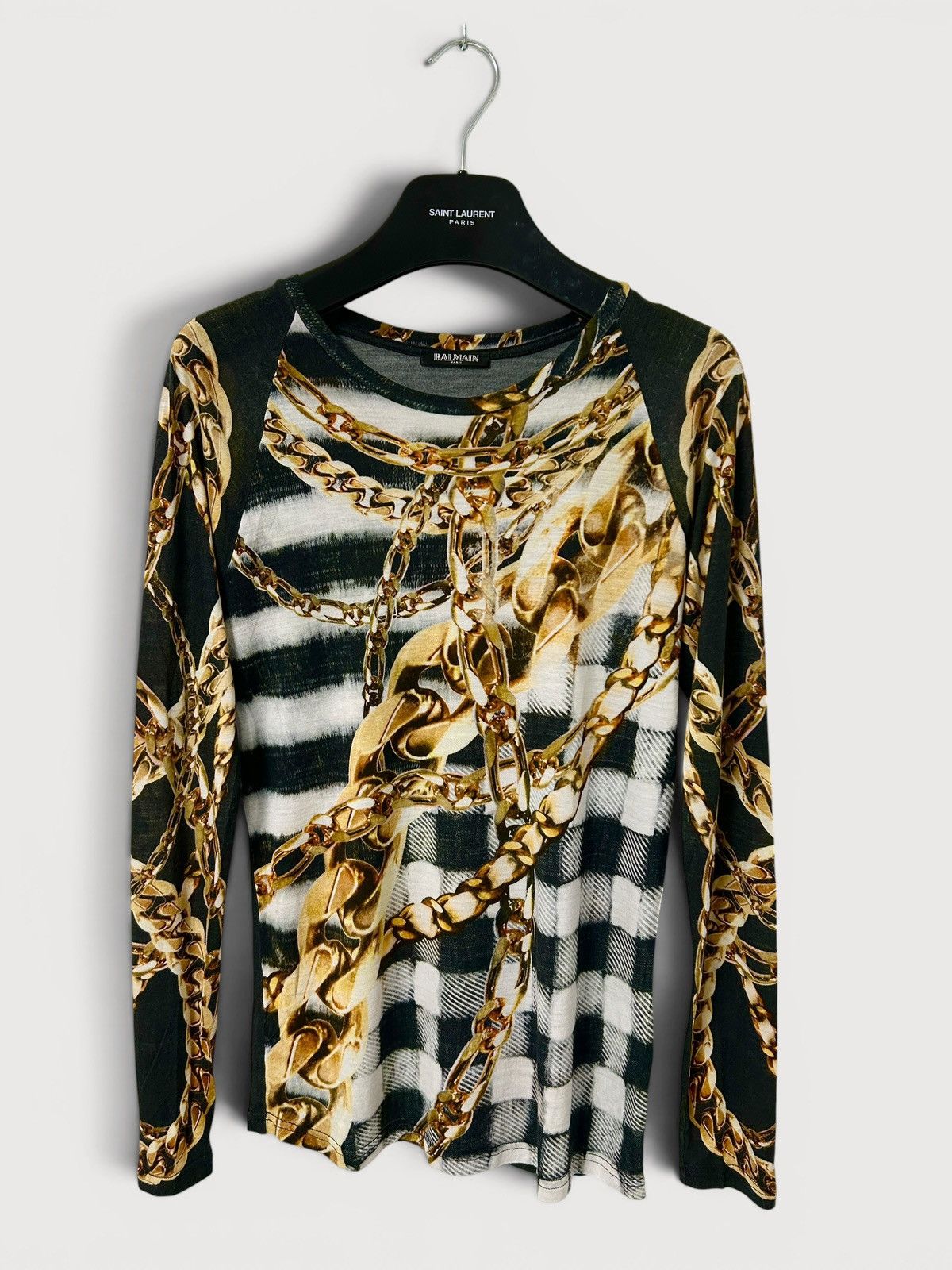 Balmain SS2013 Chain Print Long Sleeve Size US S / EU 44-46 / 1 - 1 Thumbnail