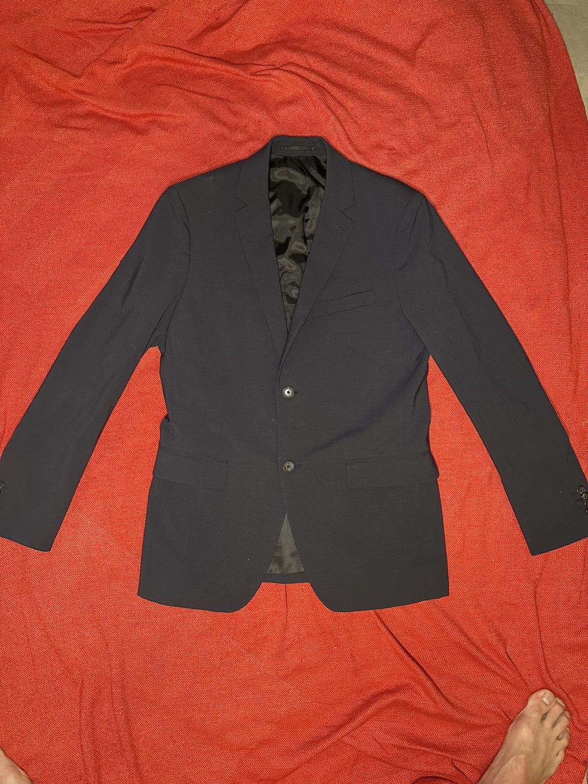 Theory Theory Mens Wellar Stretch Wool Blazer 38R Dark Blue Size 38R - 1 Thumbnail