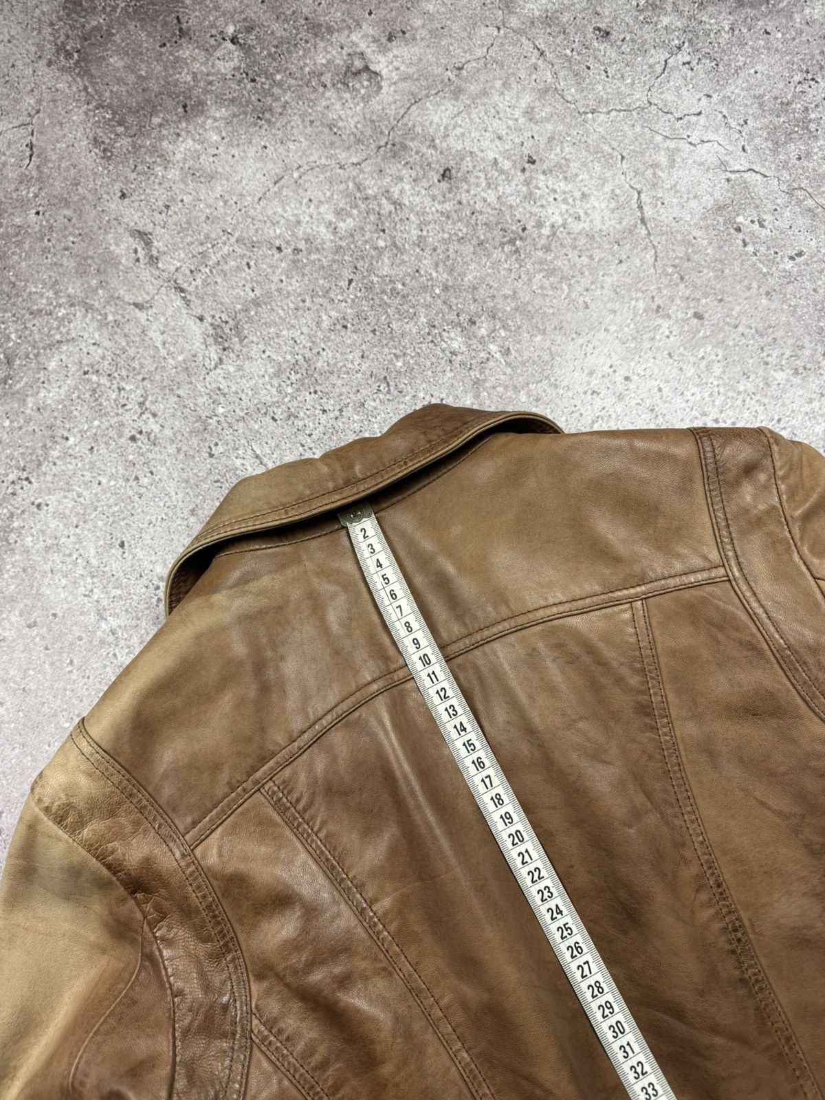 Genuine Leather Vintage 90s Faded Distressed Brown Leather Bomber Jacket Size US S / EU 44-46 / 1 - 12 Thumbnail