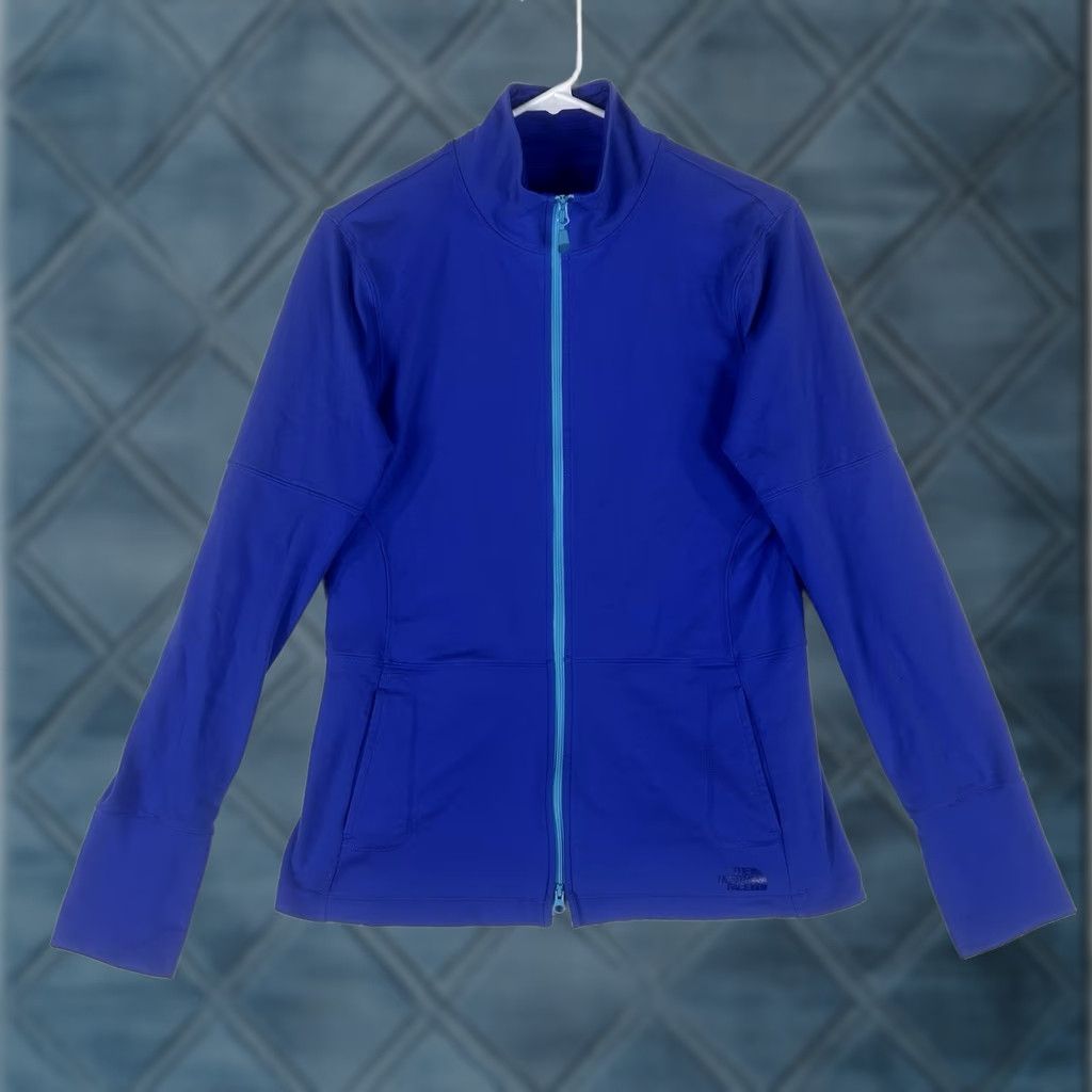 The North Face VINTAGE The North Face Vapor Wick Running Jacket Womens Small Full Zip Up Blue Stretch Size S / US 4 / IT 40 - 1 Thumbnail