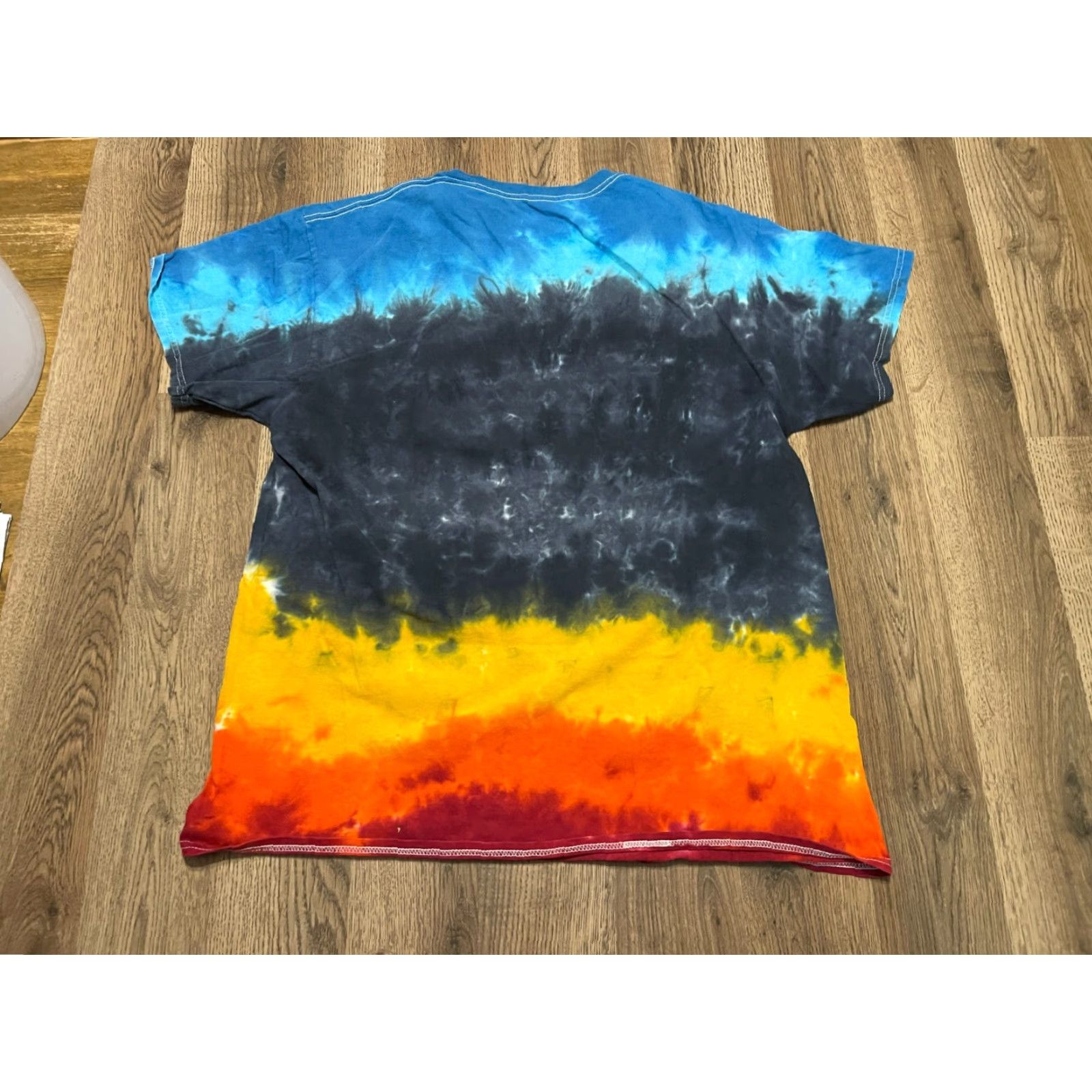 Vintage LEDZEPPELIN Shirt Mens Large Blue Yellow Tie Dye Graphic Print Short Sleeve Round Neck T-Shirt Size US L / EU 52-54 / 3 - 2 Thumbnail