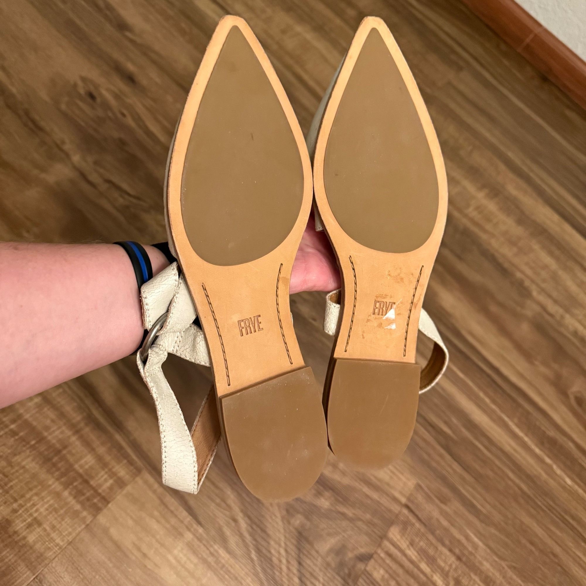 Other Frye Kenzie Strappy Harness Flat In Off White Sz 10 Size US 10 / IT 40 - 7 Thumbnail