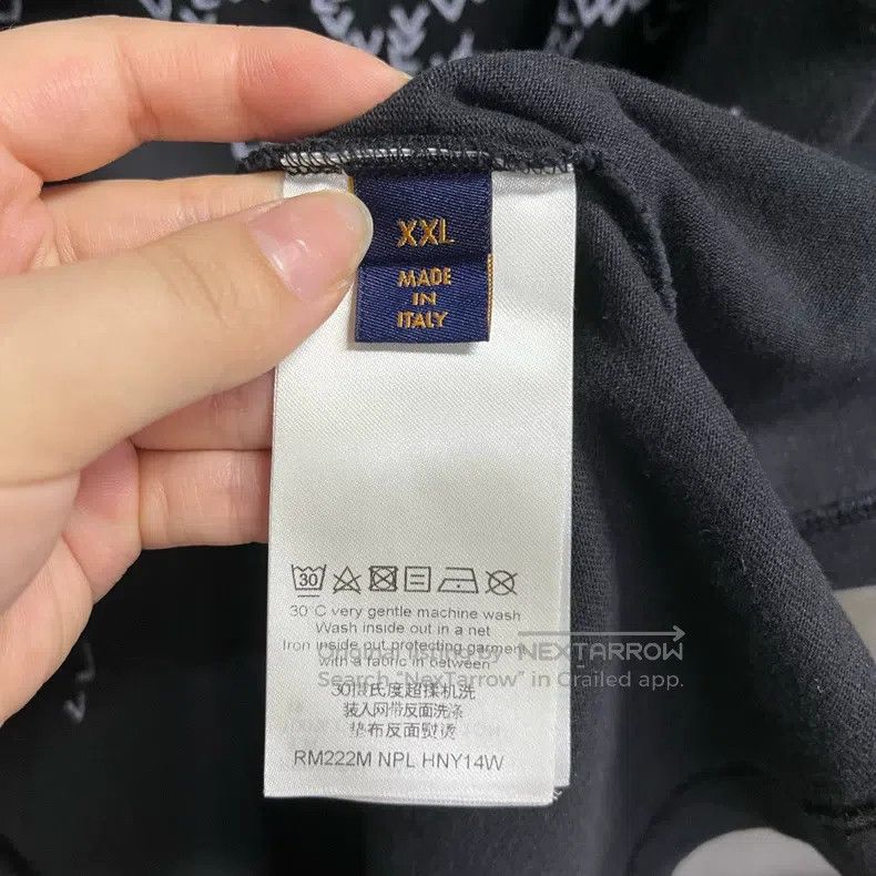 Louis Vuitton Louis Vuitton Black Letter Logo Embroidered Crew Neck Shor Size US XXL / EU 58 / 5 - 4 Thumbnail