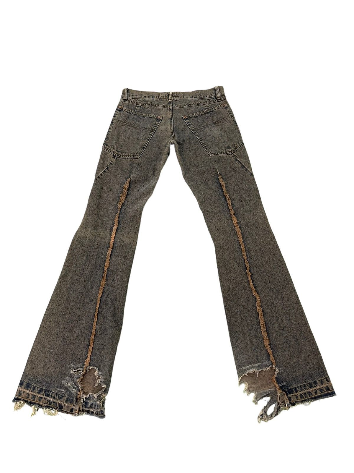 Andrew Mackenzie Flare Jeans Andrew Mckenzie Faded Distress Mud Wash 8🟦2 Size US 30 / EU 46 - 2 Thumbnail