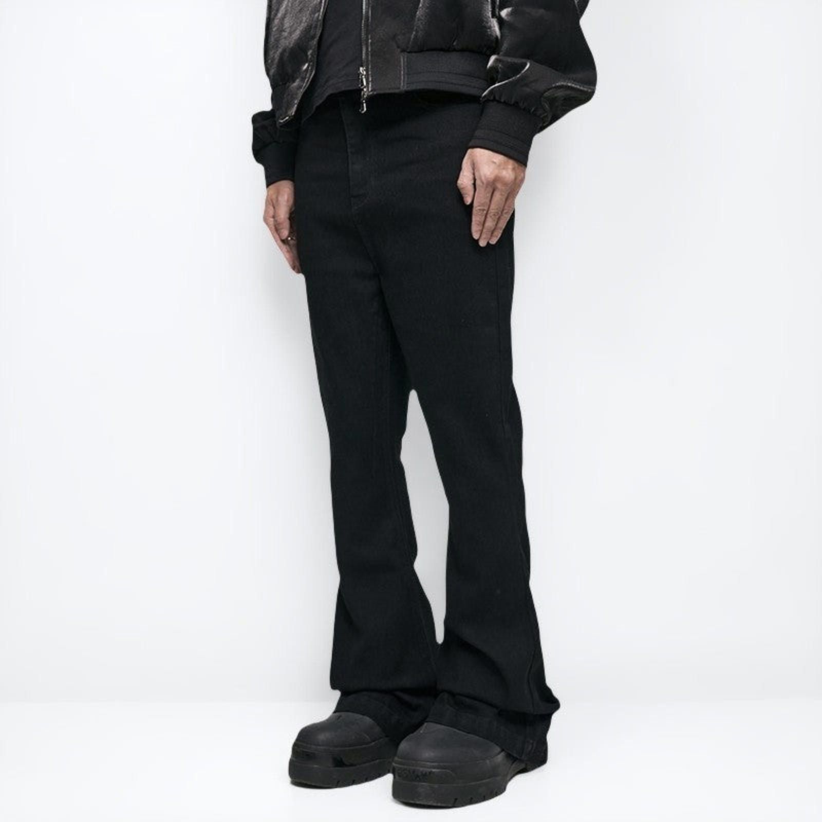 Black Flared Denim Pants