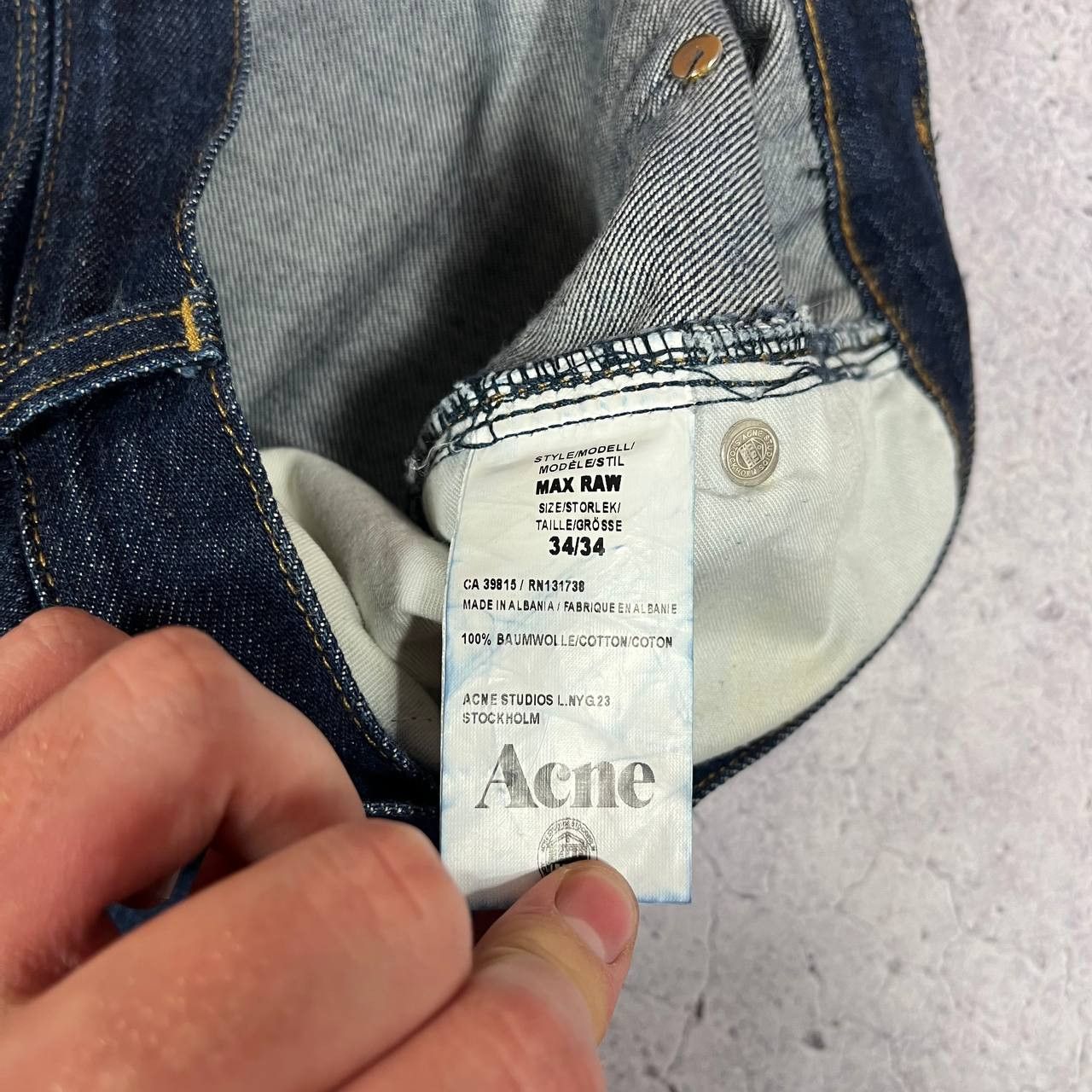 Acne Studios Acne Studios Max Raw Denim Jeans Vintage Size US 34 / EU 50 - 5 Thumbnail