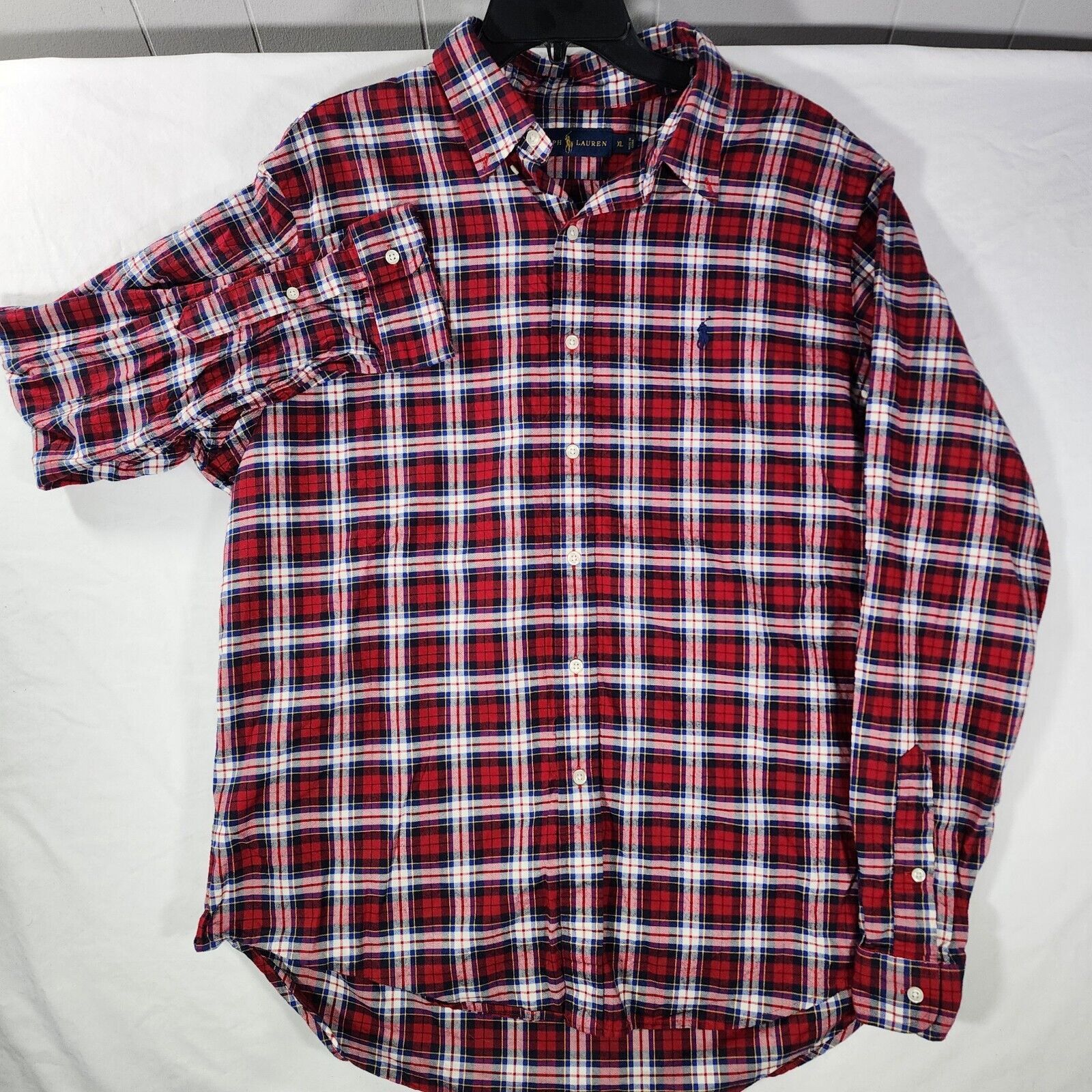 Ralph Lauren Ralph Lauren Long Sleeve Button Down Shirt XL Red Plaid Size US XL / EU 56 / 4 - 1 Thumbnail