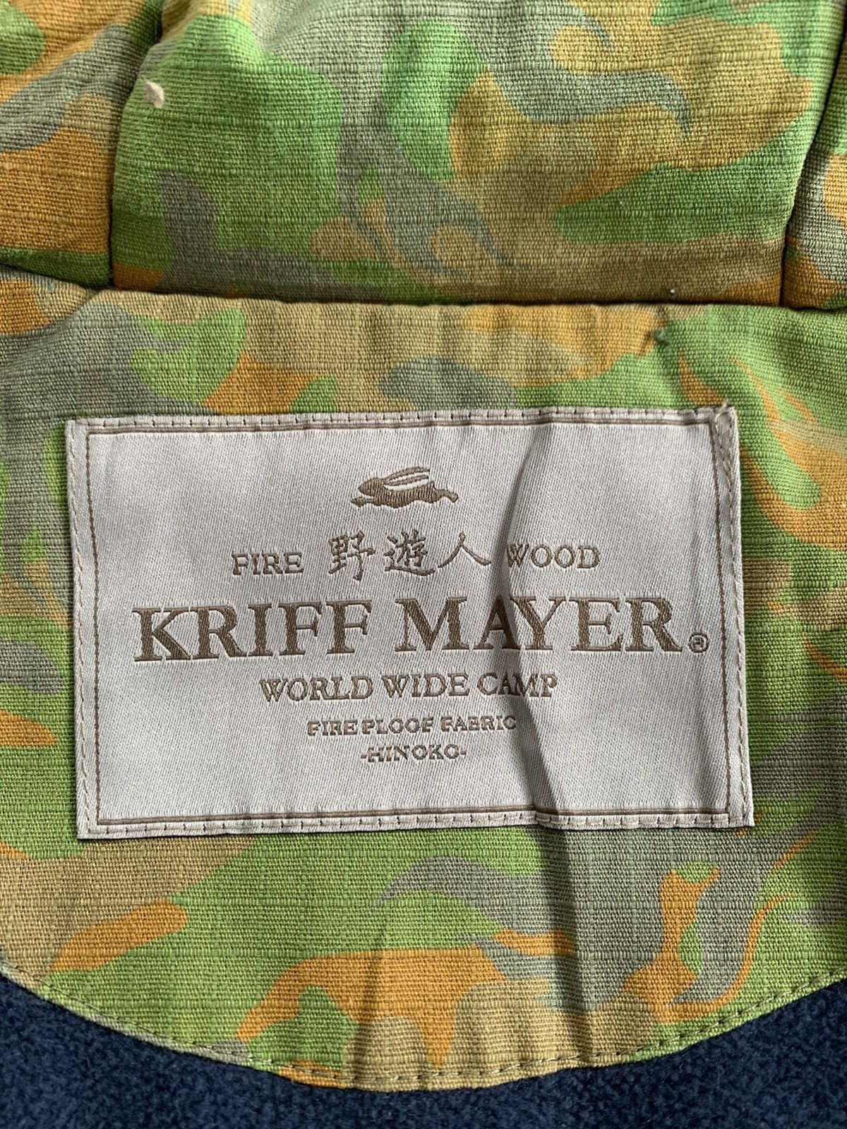 Japanese Brand Kriff Mayor Camo Fire Wood World Wide Camp Jacket Hooded Size US S / EU 44-46 / 1 - 18 Thumbnail