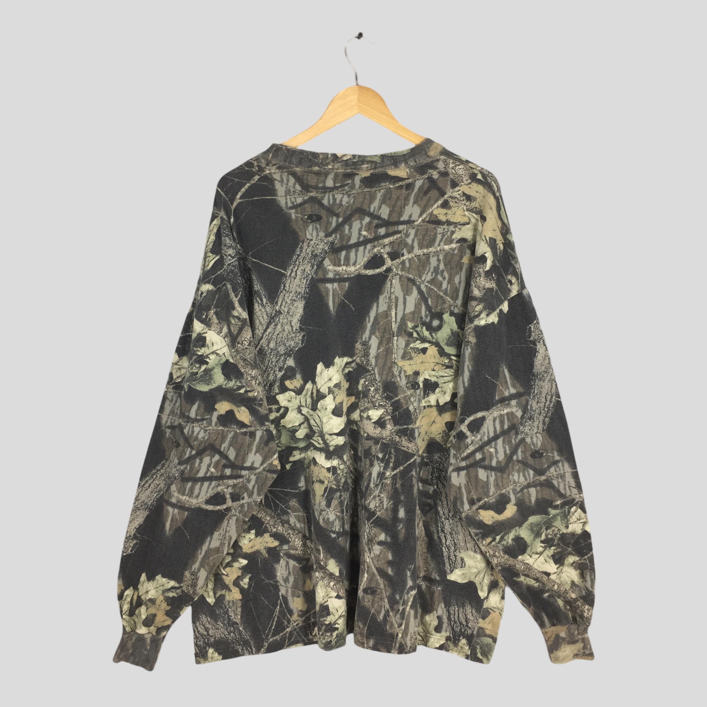 Jerzees × Mossy Oaks × Realtree 90s Jerzees Outdoor Mossy Oak Long sleeve Tshirt 2XLarge Size US XXL / EU 58 / 5 - 7 Thumbnail