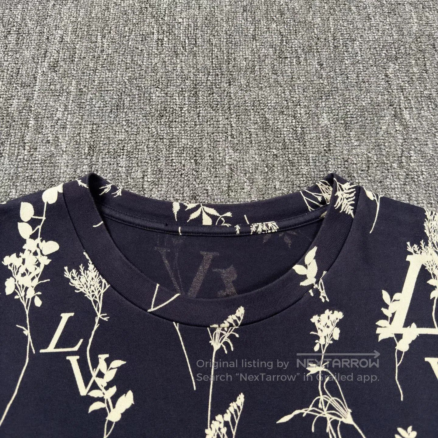 Louis Vuitton LV Floral Print Navy Short-Sleeve. Size US XL / EU 56 / 4 - 3 Thumbnail