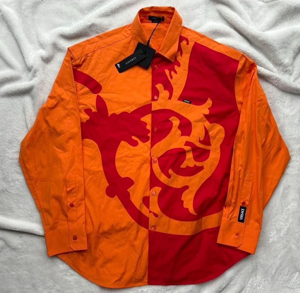 Versace Versace Barocco-Motif Poplin Shirt - Fits 3XL Size US XXL / EU 58 / 5 - 1 Thumbnail