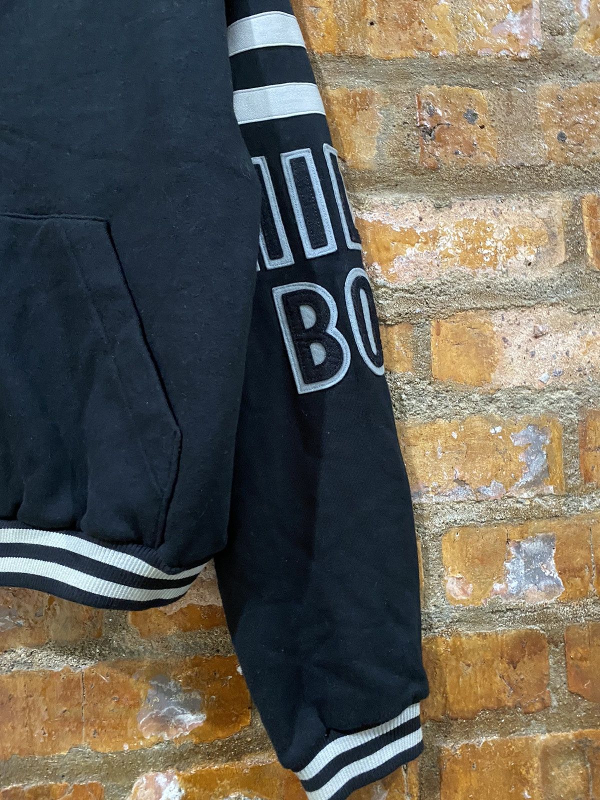 SS99 MILKBOY Large Spell Out Sleeve patch Sweat cardigan