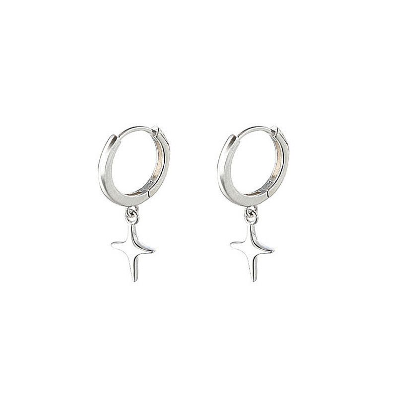 Jewelry × Sterling Silver Cross One pairs Crazy Earrings Gothic Punk Chrome Jewelry Size ONE SIZE - 5 Thumbnail