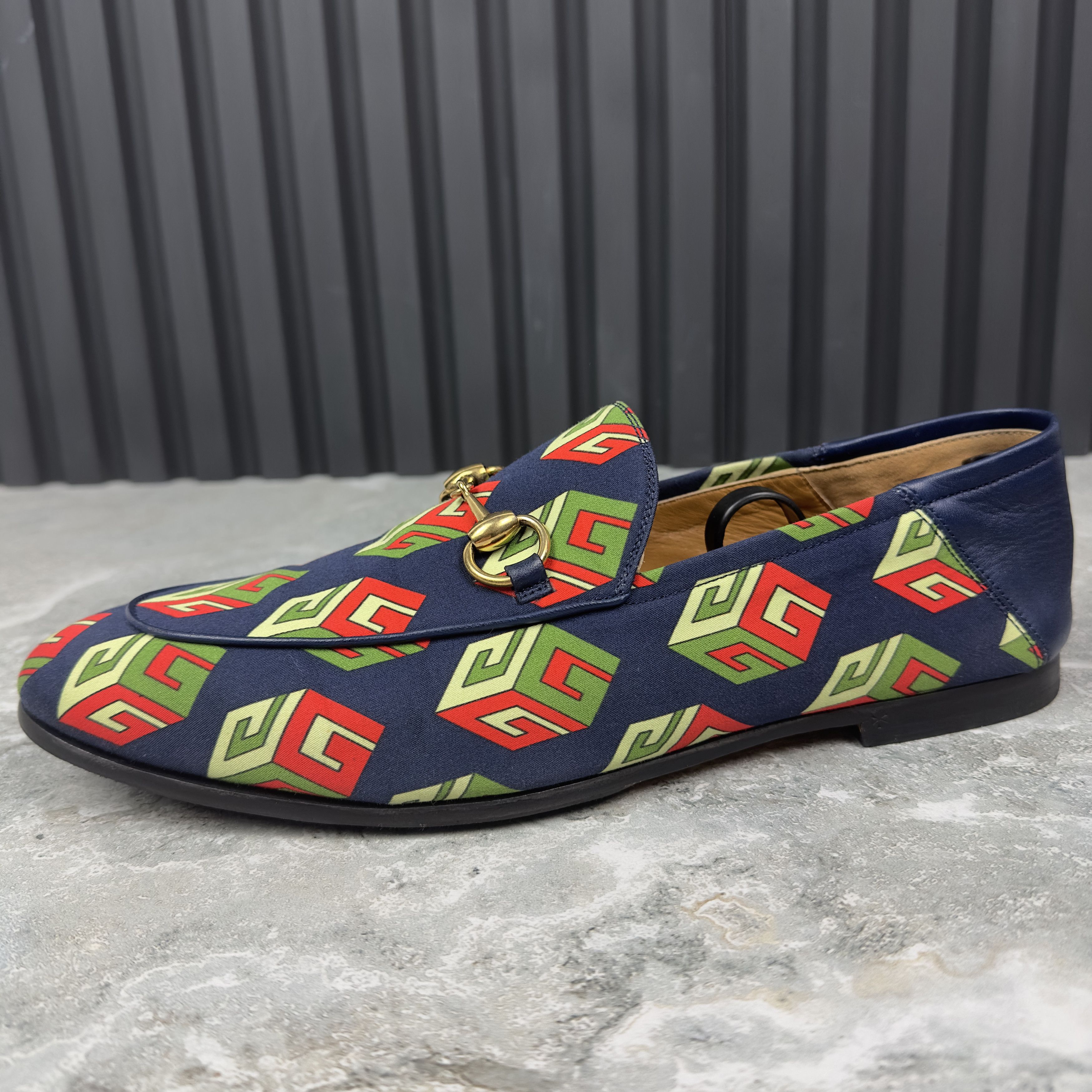 Canvas Mr. Porter Cube Horsebit Loafers