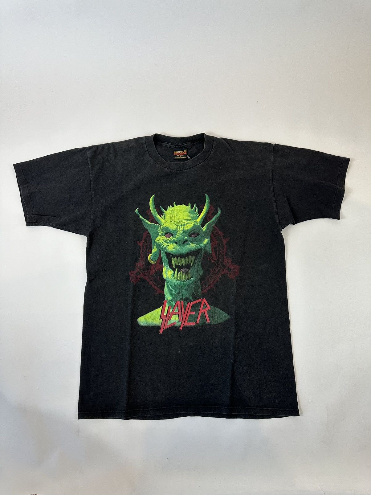 Image of Brockum x Slayer Vintage Slayer „Root Of All Evil“ T-Shirt in Black, Men's (Size XL)