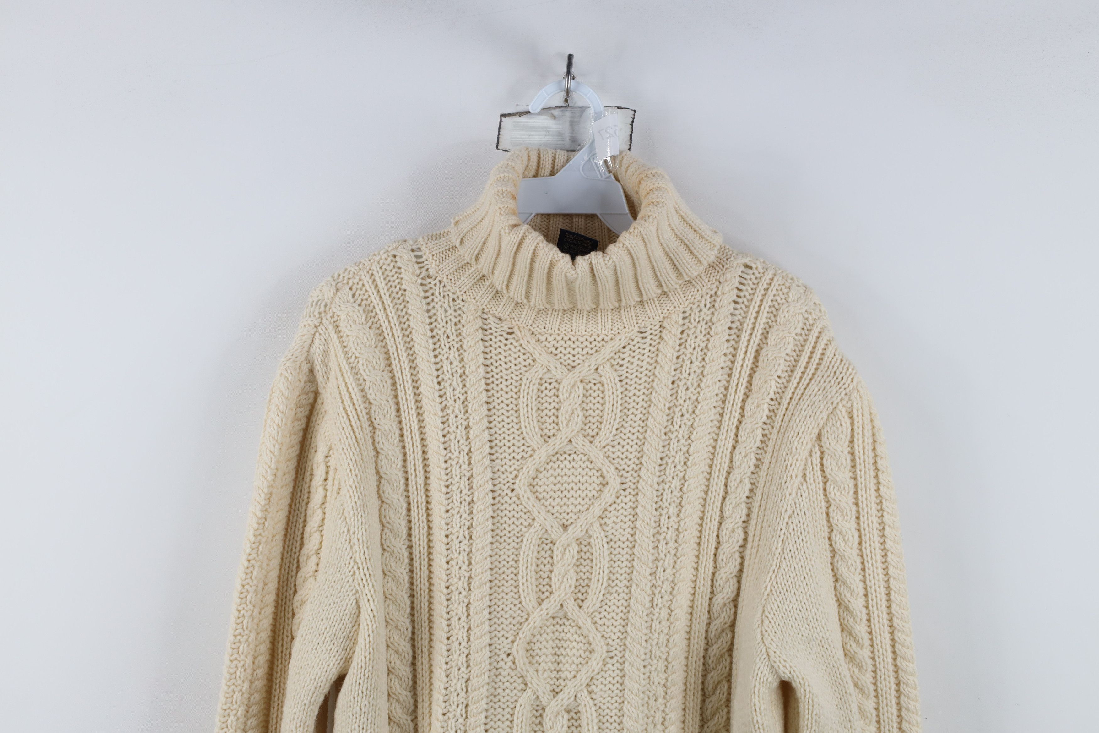 Vintage Vintage 90s Streetwear Knit Fisherman Turtleneck Sweater Size S / US 4 / IT 40 - 2 Thumbnail