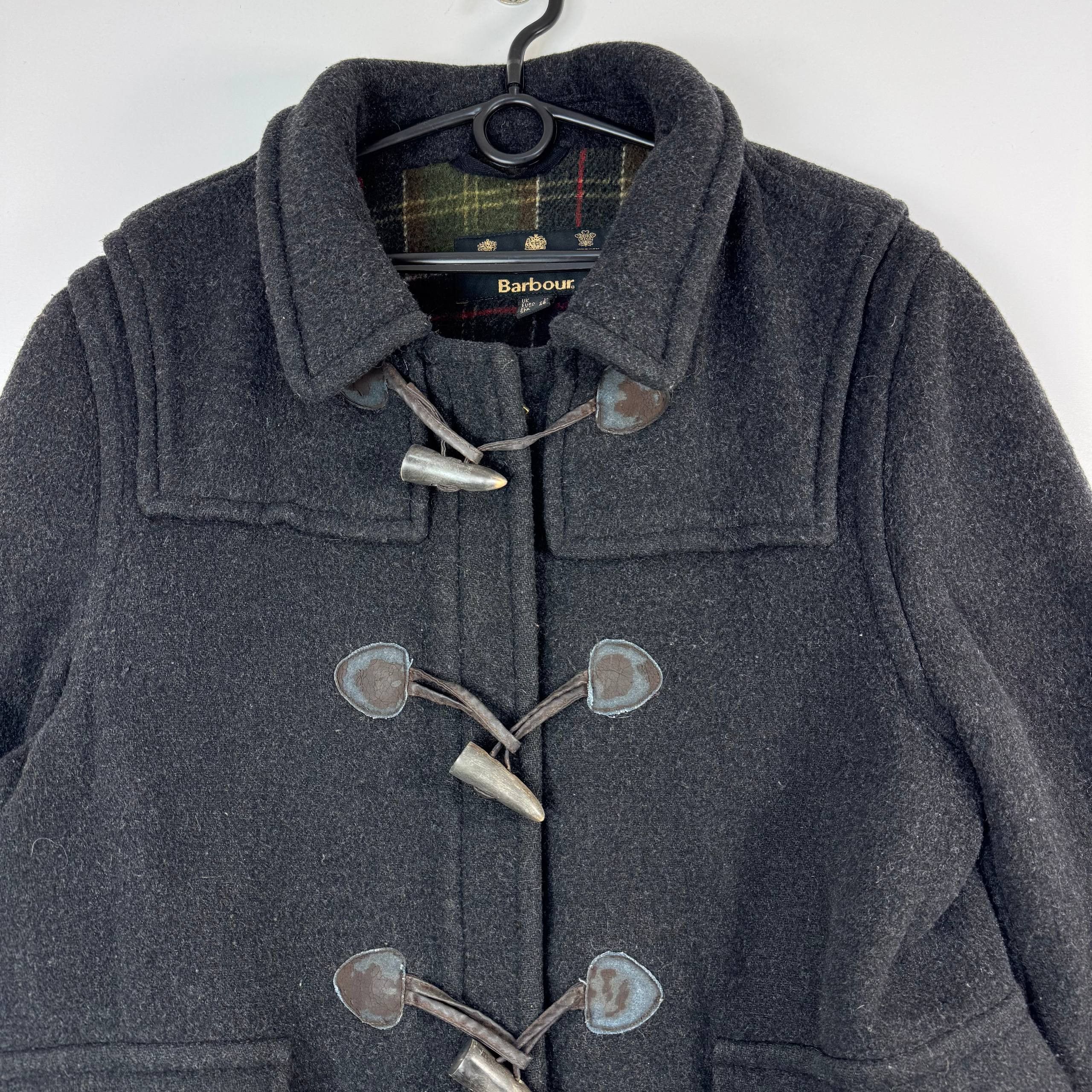 Barbour Barbour Women’s Wool Duffle Coat Black Toggle Jacket UK 16 Size L / US 10 / IT 46 - 2 Thumbnail