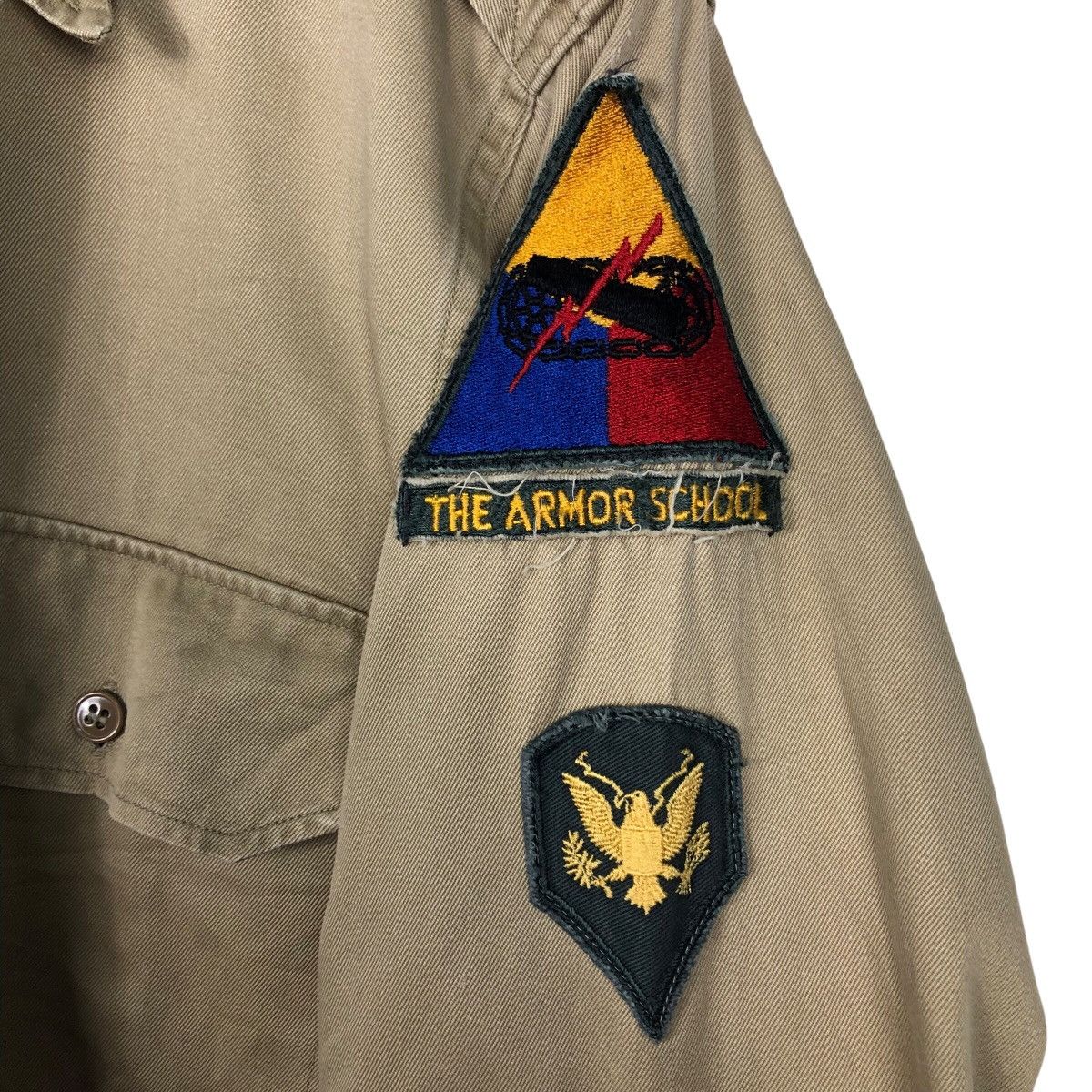 Japanese Brand × Vintage 📌Vintage Military Shirt Jacket Patches Worker Air Force Size US M / EU 48-50 / 2 - 17 Thumbnail