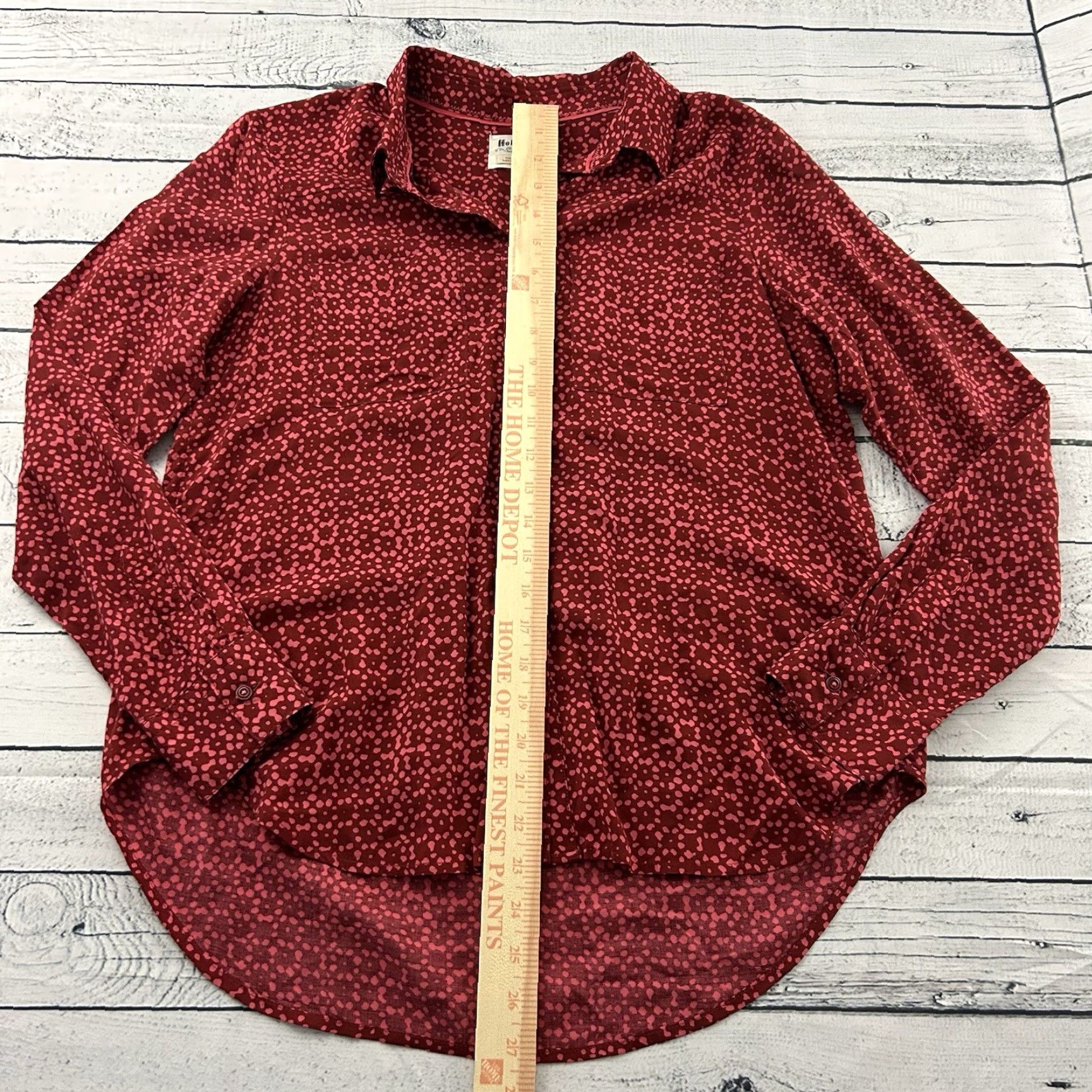 Anthropologie Holding Horses Shirt Women's 2 Long Sleeve Button-Up Maroon Purple Anthropologie Vintage: No, 2 (Adult) Women’s Button-Front Cotton Casual Charcoal? Size XS / US 0-2 / IT 36-38 - 3 Thumbnail