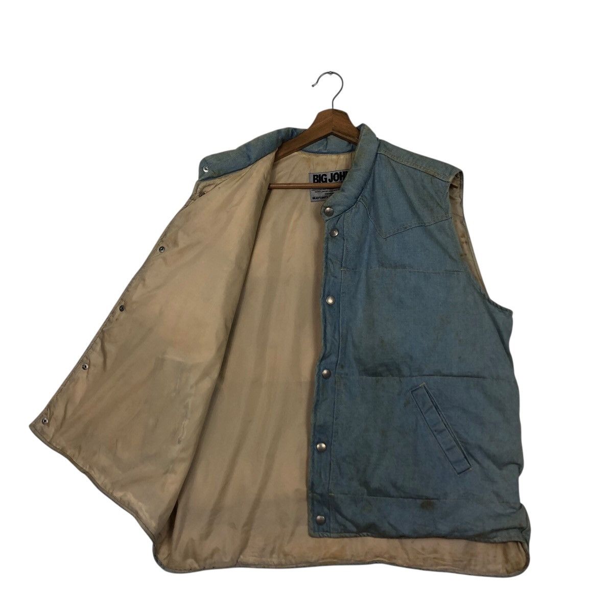Japanese Brand Big John Vintage Duck-Lined Denim Vest Size US L / EU 52-54 / 3 - 12 Thumbnail