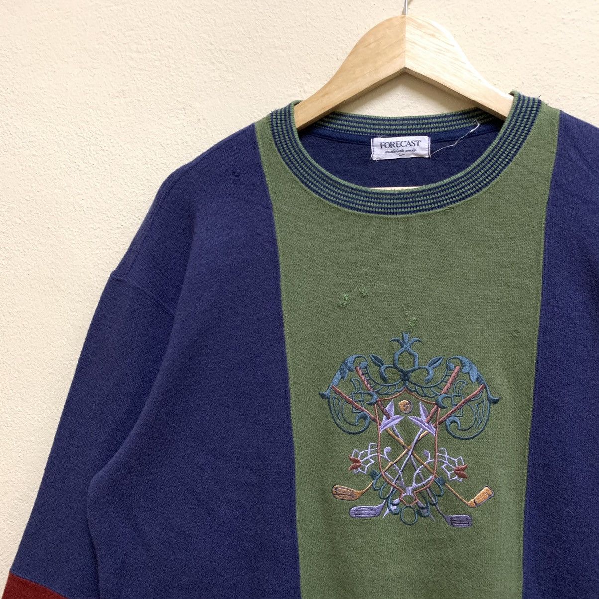 Japanese Brand × Vintage Vintage FORECAST GOLF Colour Block Embroidery Sweatshirt Size US L / EU 52-54 / 3 - 4 Thumbnail