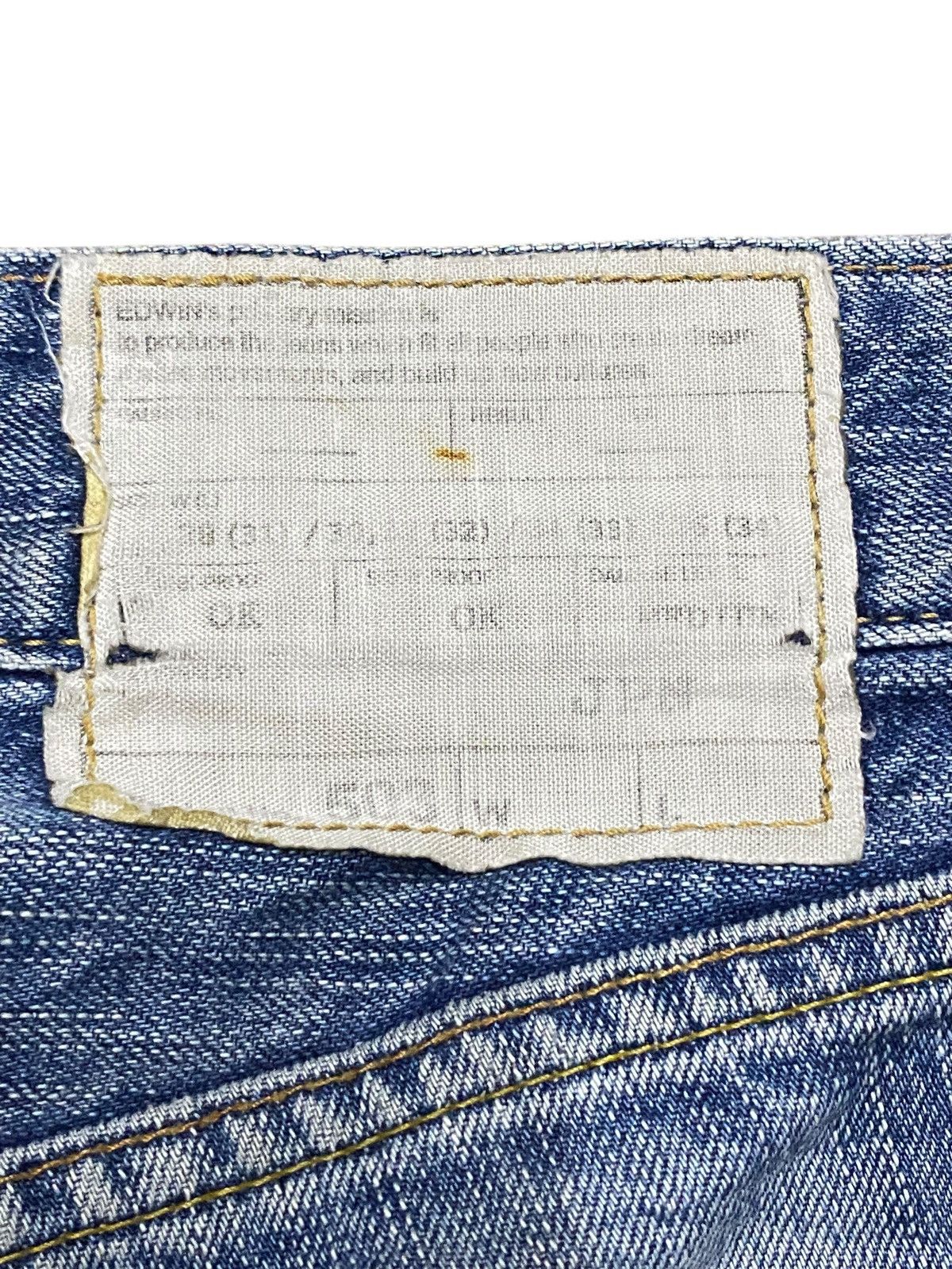 Edwin Vintage Japanese Brand Edwin 503 Faded Wash Distressed Jeans Size US 31 - 12 Thumbnail