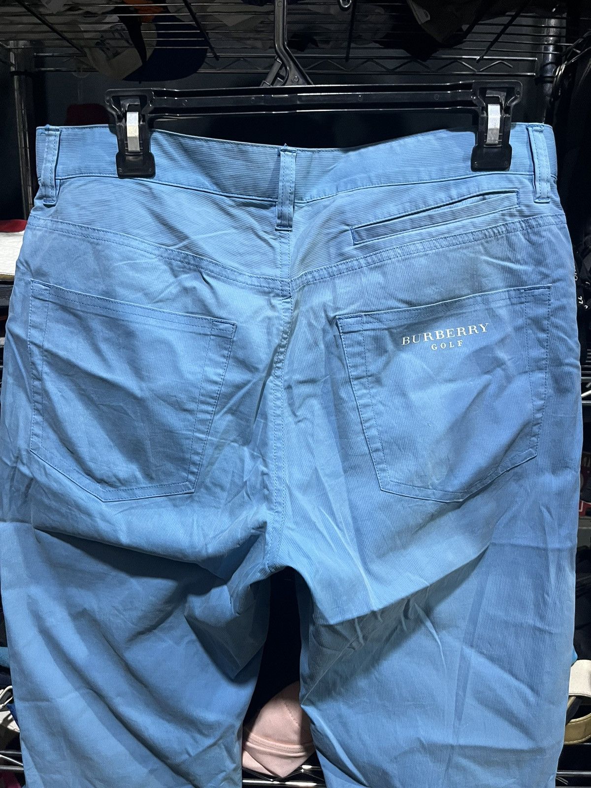 Burberry Golf Blue Casual Pants 90s