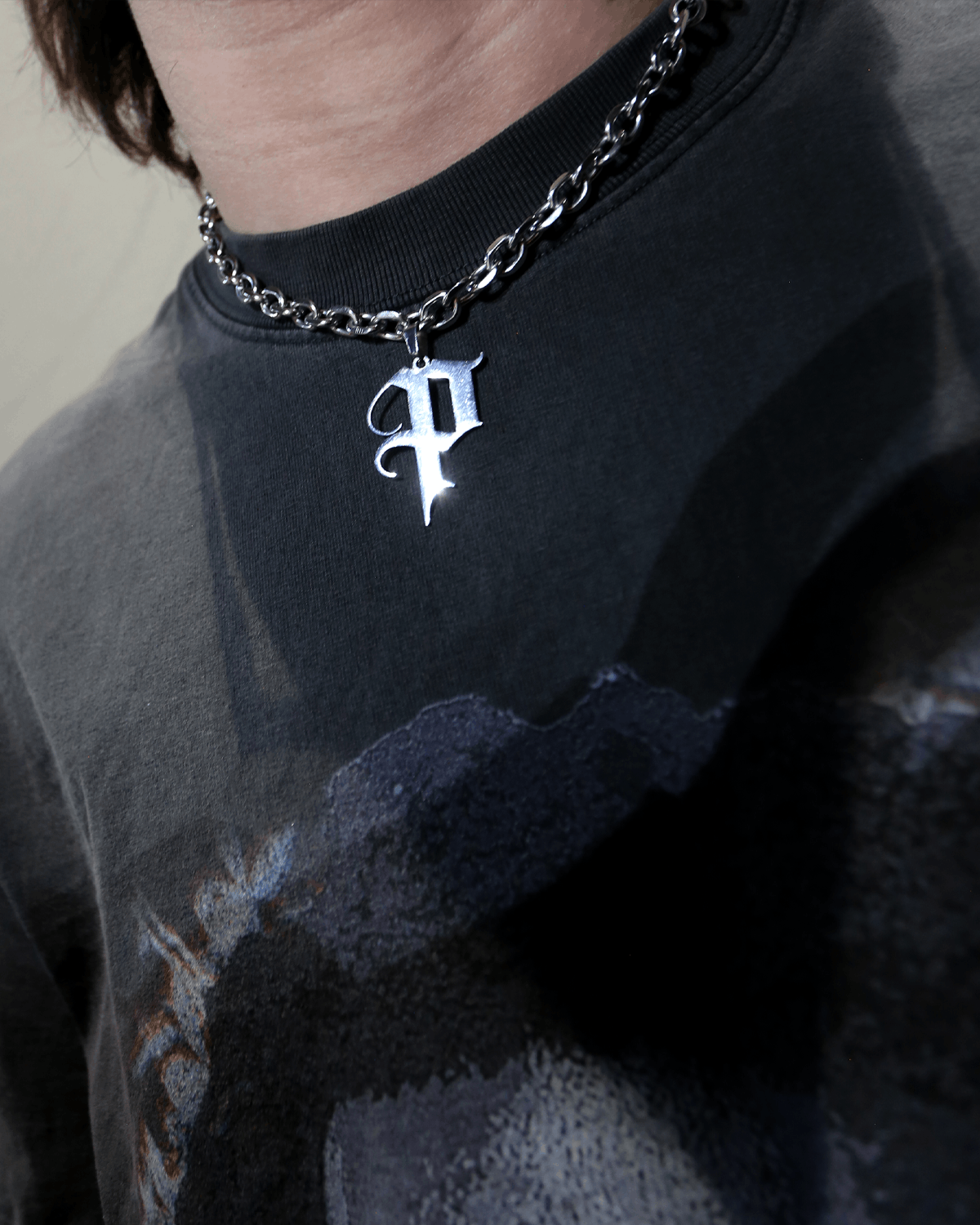 PHASE Garments P Logo Necklace (24 Inch) Size ONE SIZE - 3 Thumbnail