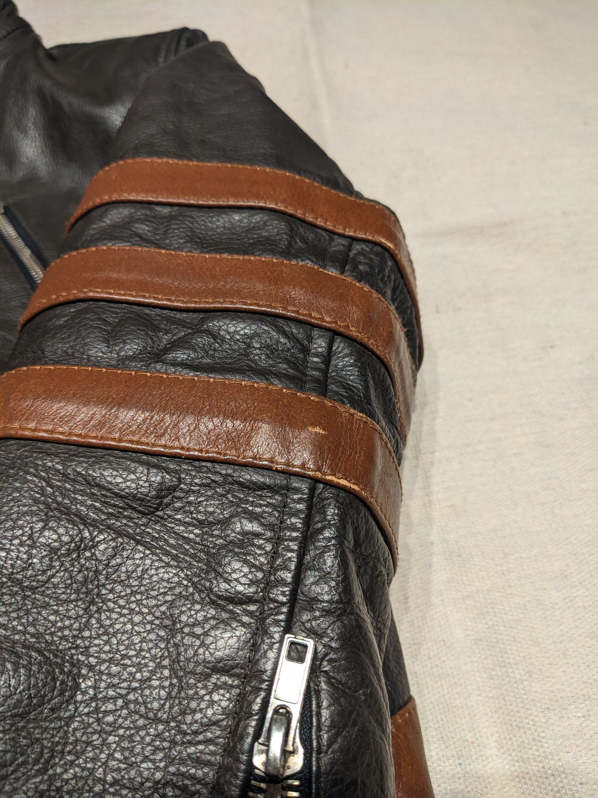Other Vintage Leather Cafe Racer Moto Jacket men's S/ M Size US S / EU 44-46 / 1 - 5 Thumbnail