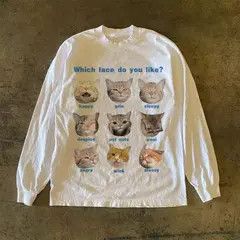 VIBE White retro face pattern cotton t-shirt Size US M / EU 48-50 / 2 - 3 Thumbnail