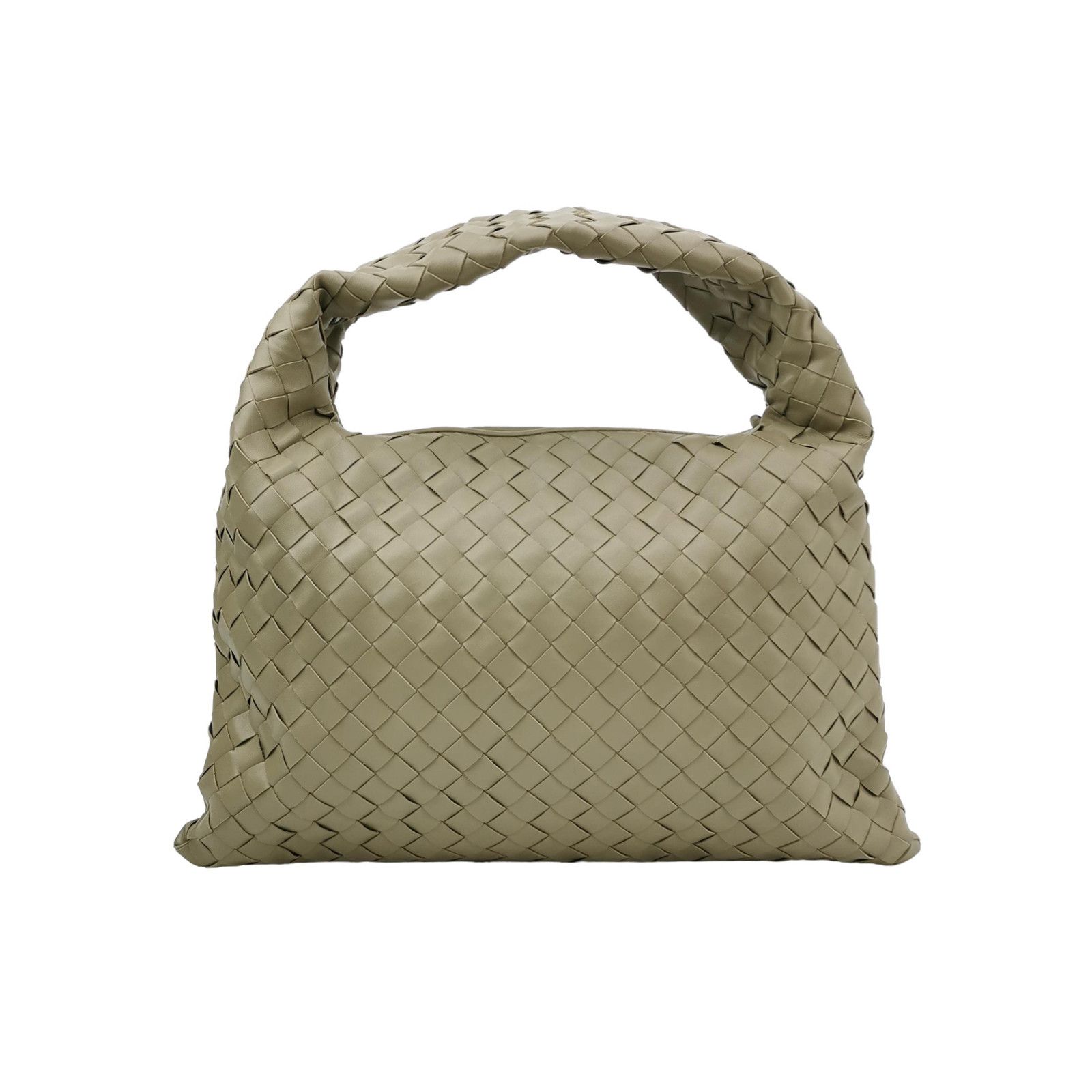 Bottega Veneta Hop Intrecciato Leather Handle Bag in Green, Women's