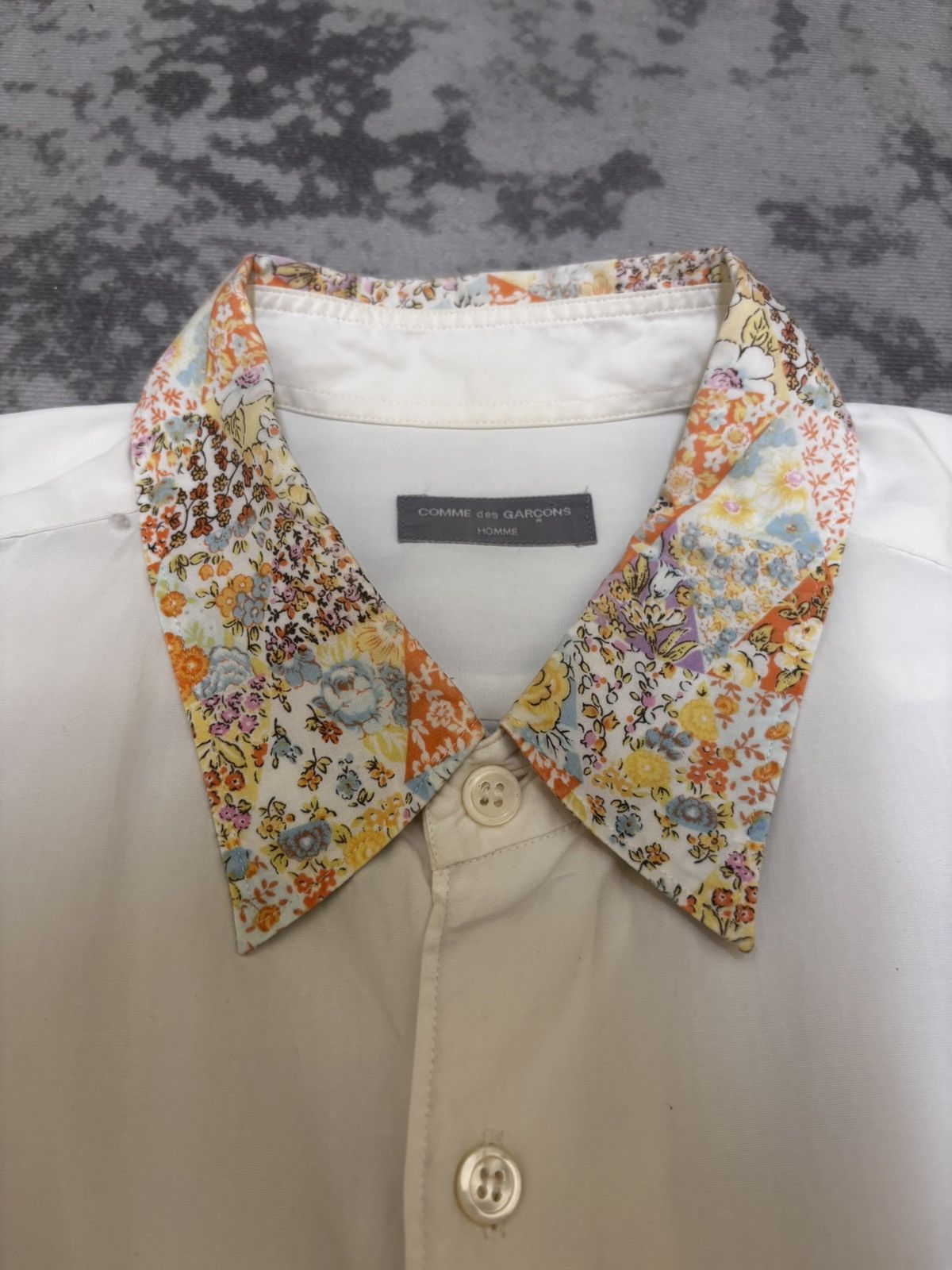 Comme des Garcons Homme Vintage Comme Des Garcons Floral Print Collar Shirt Size US XL / EU 56 / 4 - 3 Thumbnail