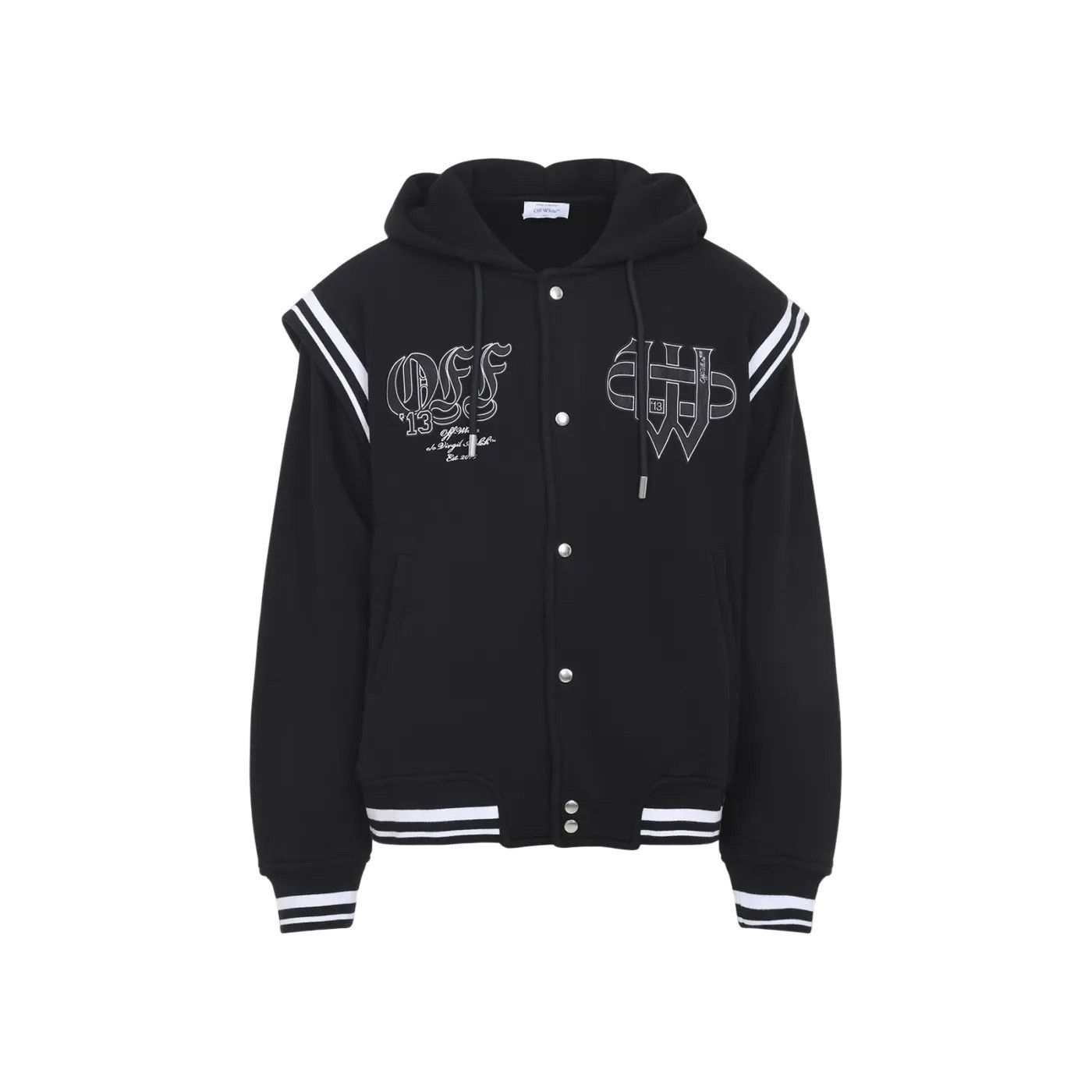 Off-White OFF-WHITE Gothic Black Varsity Jacket New & Authentic (Men's Size US S / EU 44-46 / 1 - 1 Thumbnail