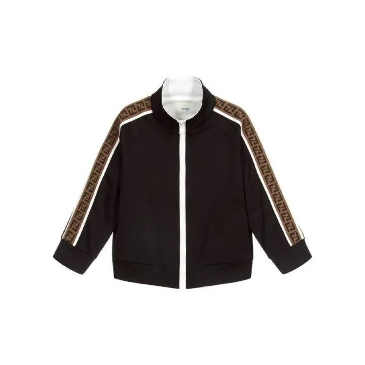 Fendi Fendi Kids Black Jacket with Logo Print -2508 Size US M / EU 48-50 / 2 - 1 Thumbnail