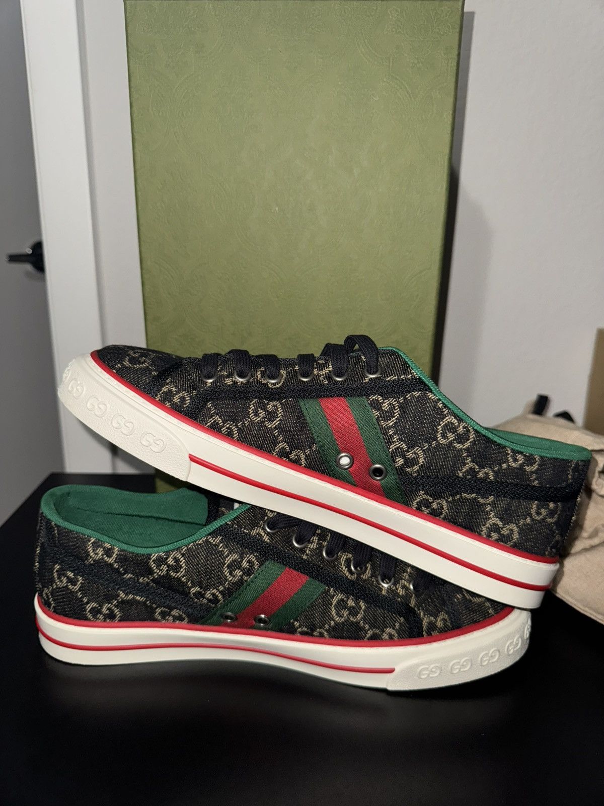 Designer × Gucci Gucci Tennis 1977 GG Logo Sneakers size 7+ - US 10 Size US 10 / EU 43 - 4 Thumbnail