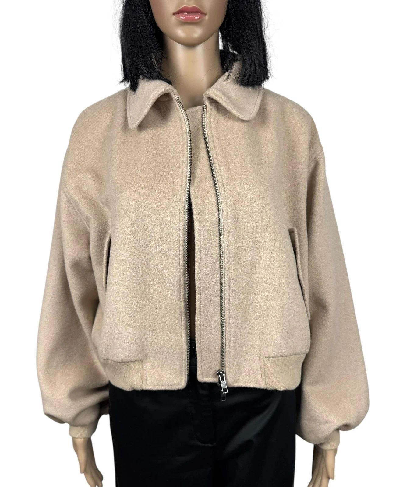 Other Aligne Konnie Wool Bomber Jacket Collared size UK14 Size L / US 10 / IT 46 - 8 Thumbnail