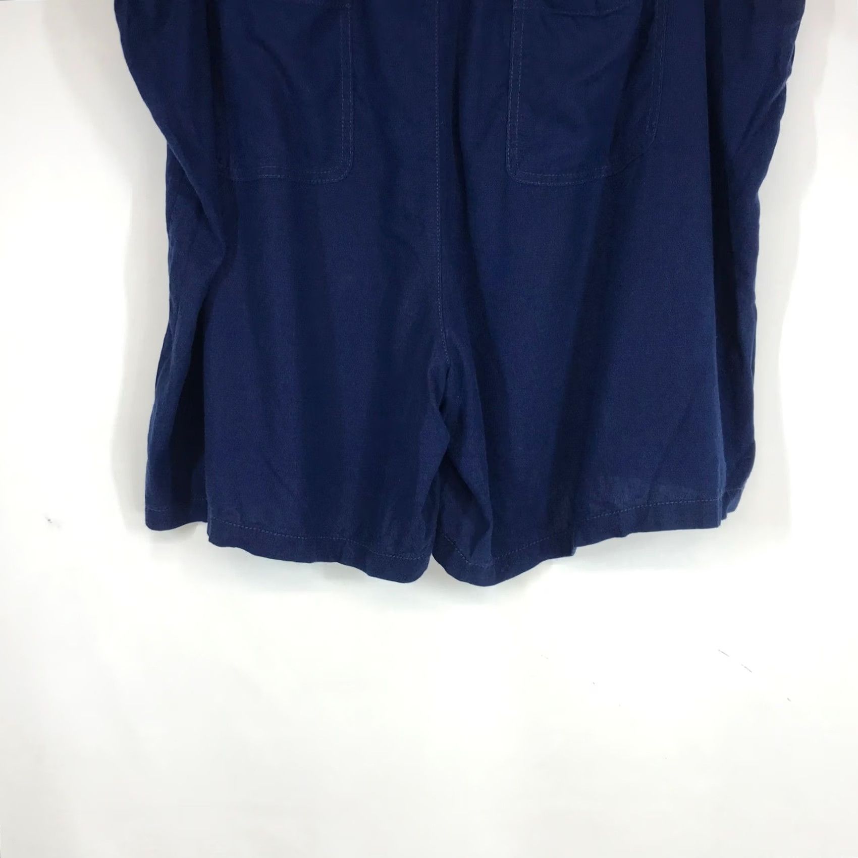 Vintage St. John's Bay Womens 3X Navy Blue Linen Blend Elastic Waist Casual Shorts Size 40" / US 18 - 6 Thumbnail