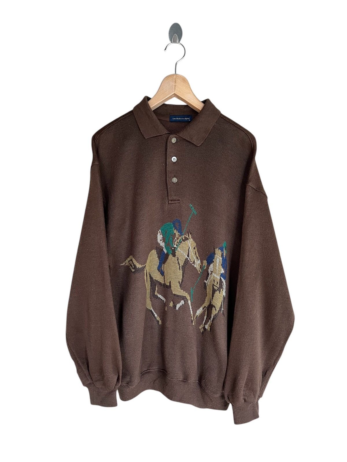 Vintage Vintage Lou Graham Polo Knit Sweatshirt Size US M / EU 48-50 / 2 - 1 Thumbnail