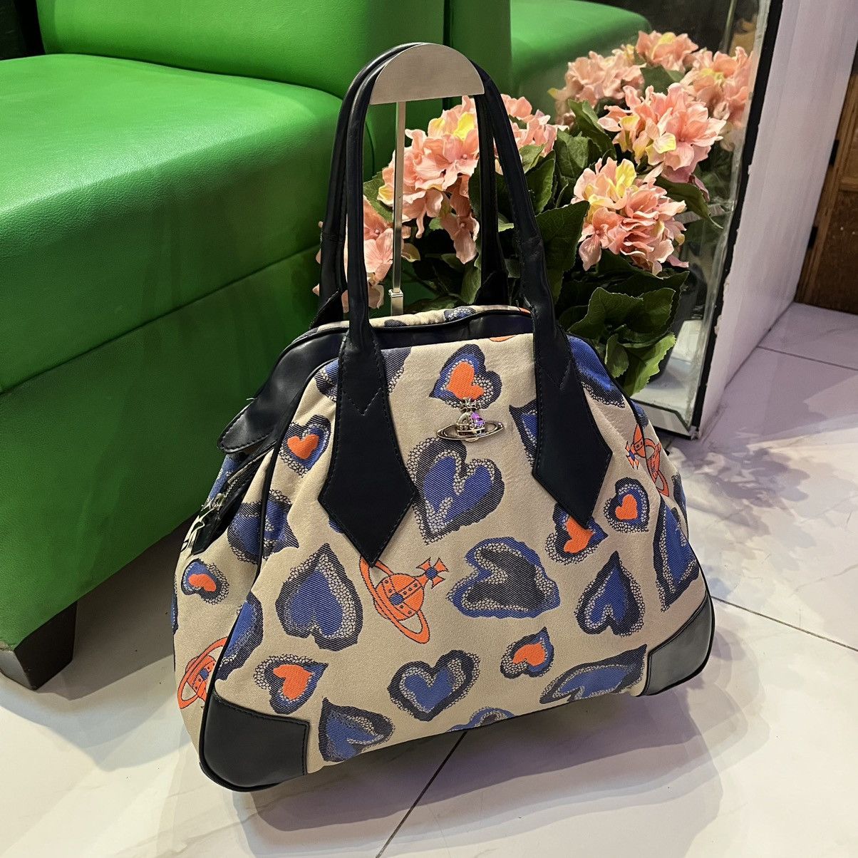 Vivienne Westwood Vivienne Westwood Heart & Orb Print Bowler Bag Size ONE SIZE - 2 Thumbnail
