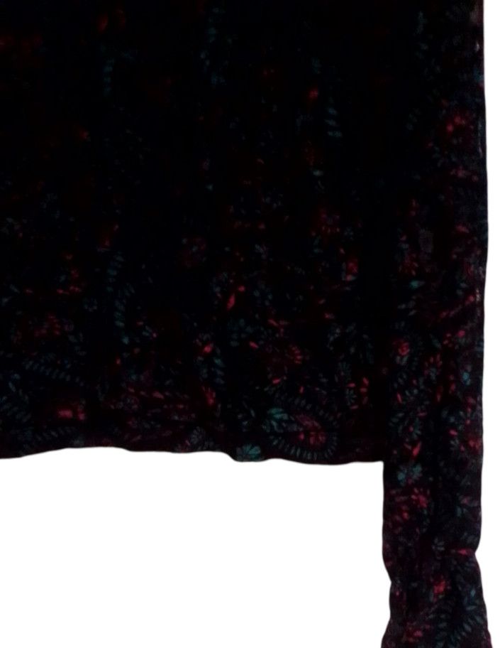 Other Black and Paisley Print Lace Front Long Sleeves Top Size M / US 6-8 / IT 42-44 - 4 Thumbnail