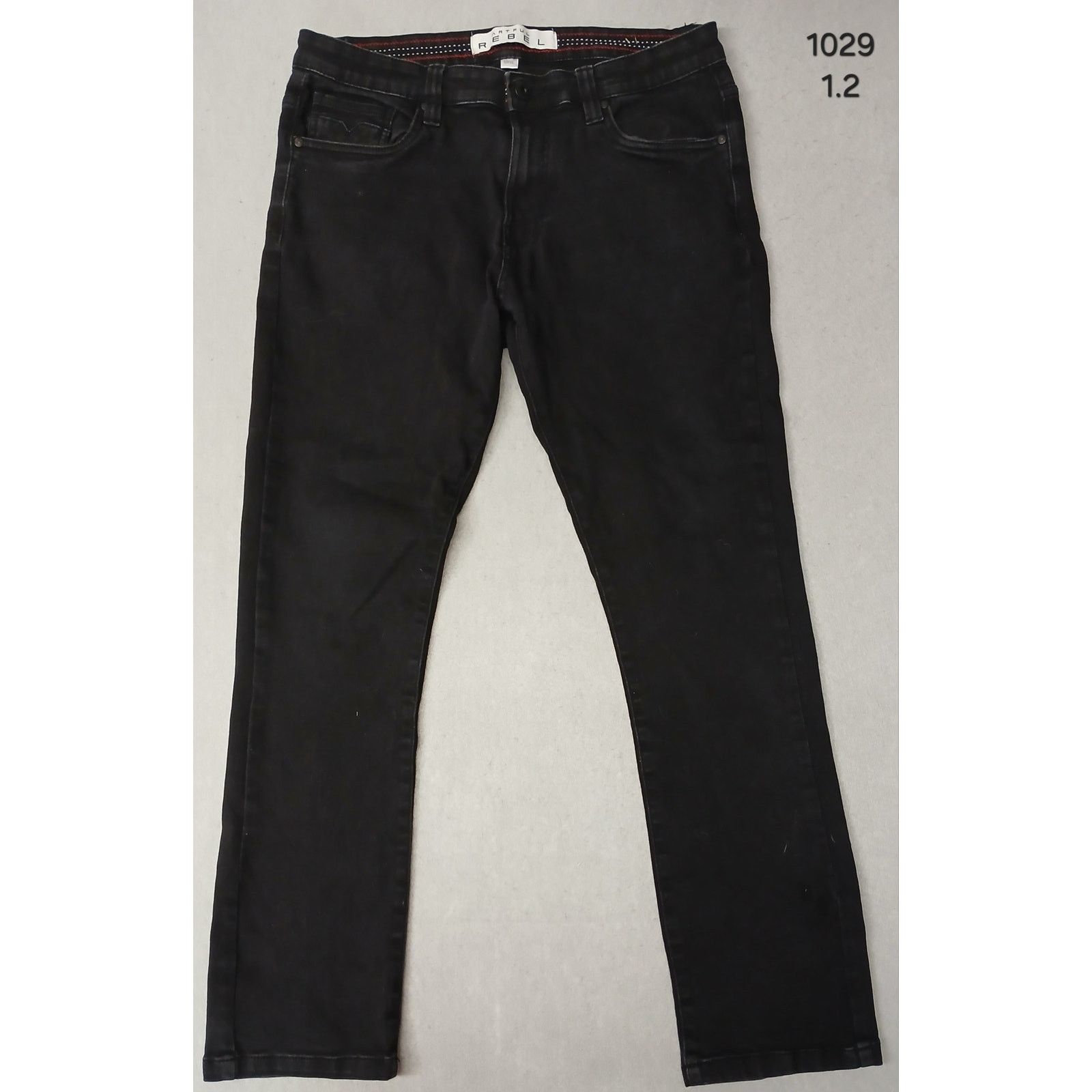 Other Artful Rebel (32x30) Black Jax Slim Stretch Straight Pants Size US 32 / EU 48 - 1 Thumbnail