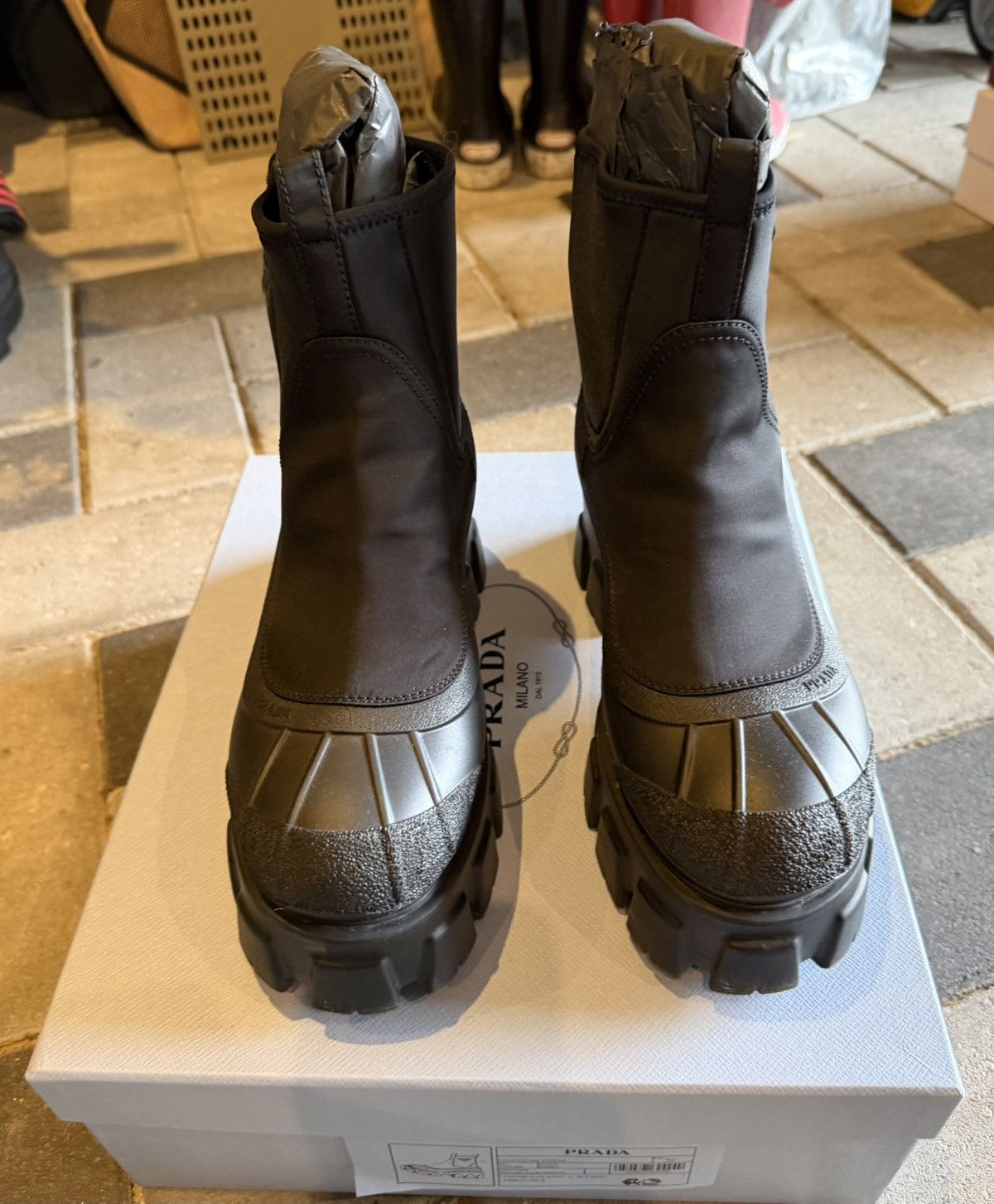 Prada Prada Wmns Monolith Duck Boot 'Black' 39 Size US 9 / IT 39 - 3 Thumbnail