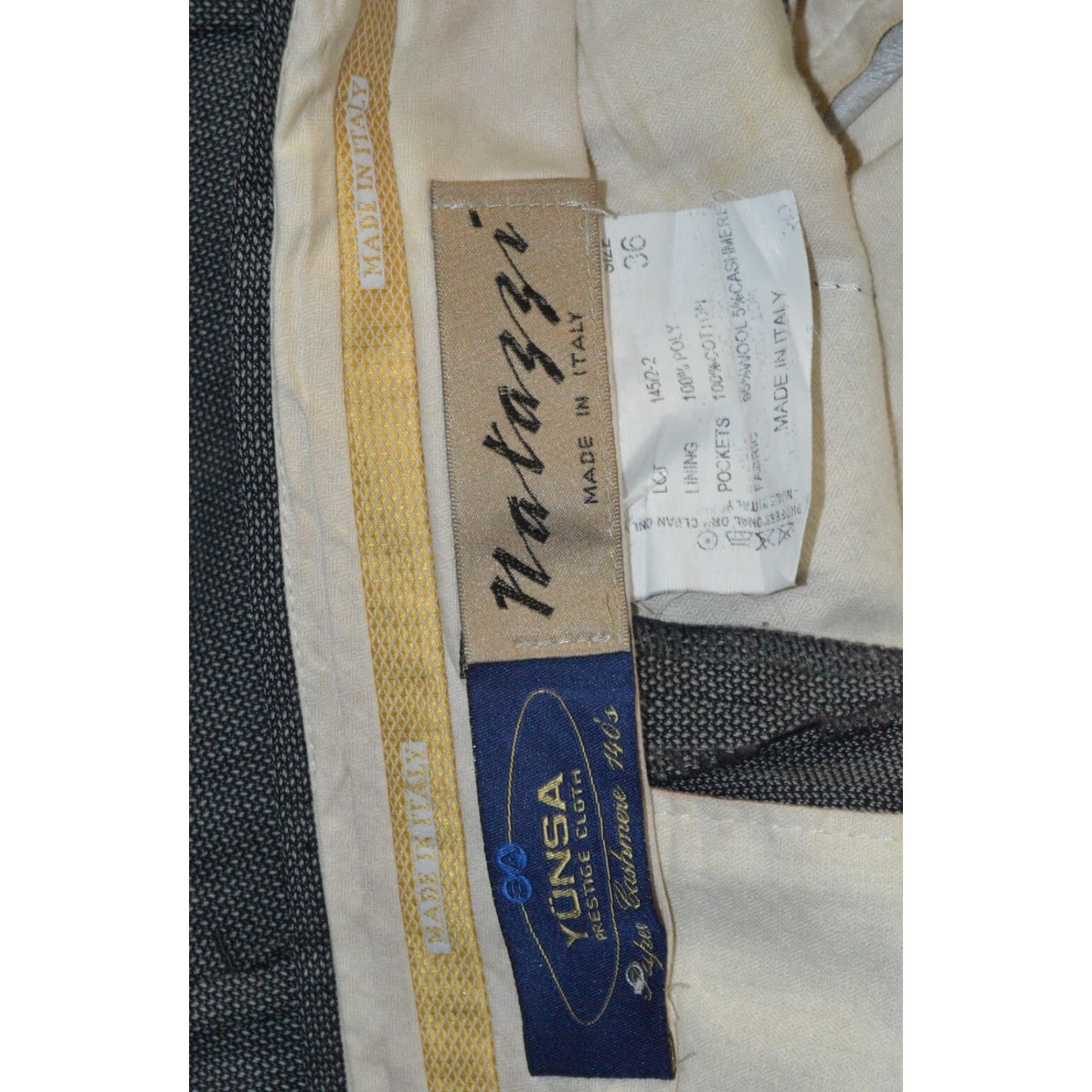 Vintage VINTAGE Natazzi Mens Dress Pants Wool Cashmere Blend Gray 36 Size US 36 / EU 52 - 5 Thumbnail