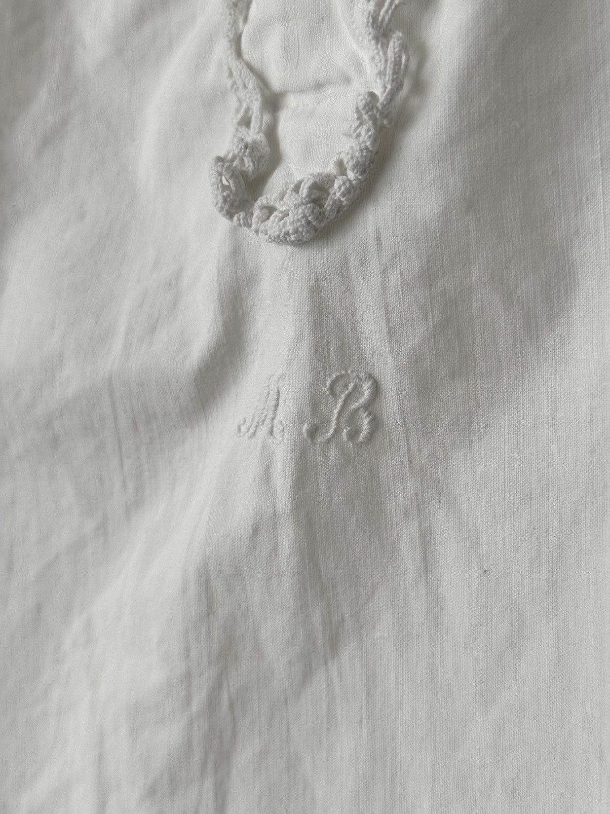 Other ≈1930s European Women’s White Night Gown Size M / US 6-8 / IT 42-44 - 5 Thumbnail