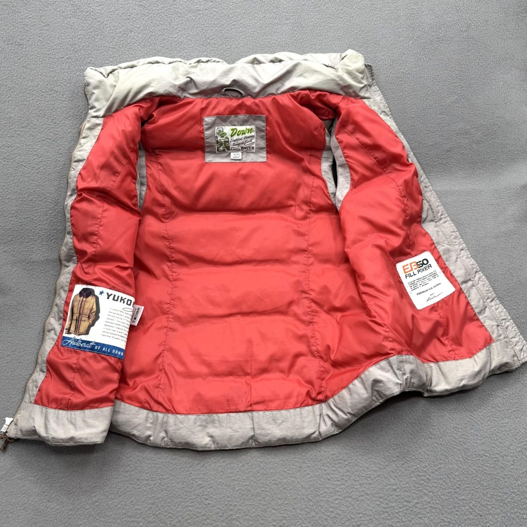 Eddie Bauer Eddie Bauer Vest Womens Medium Beige Down Quilted Puffer Yukon EB550 Full Zip Vest Size M / US 6-8 / IT 42-44 - 4 Thumbnail
